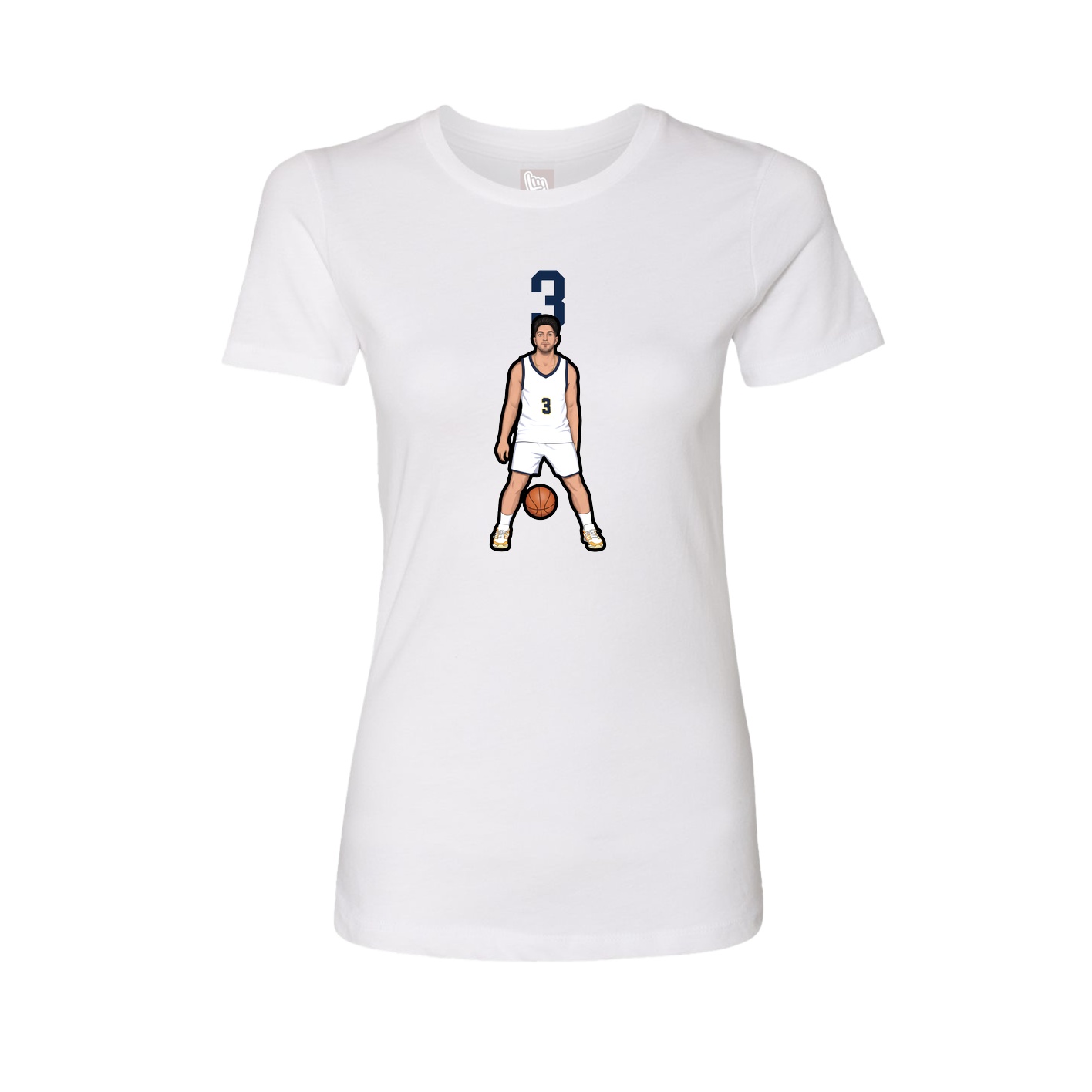 Womens Tee — Number Top in White
