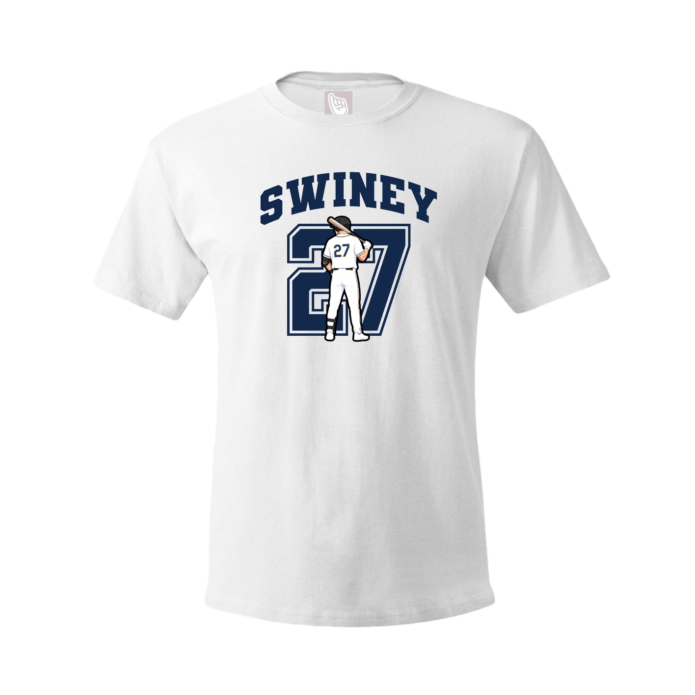 Youth Tee — Number in White