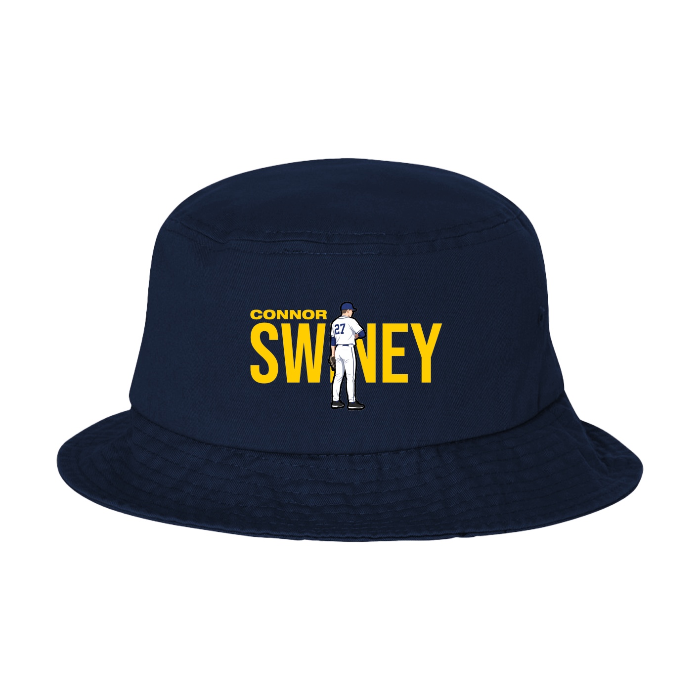 Bucket Cap — Player Name in Navy