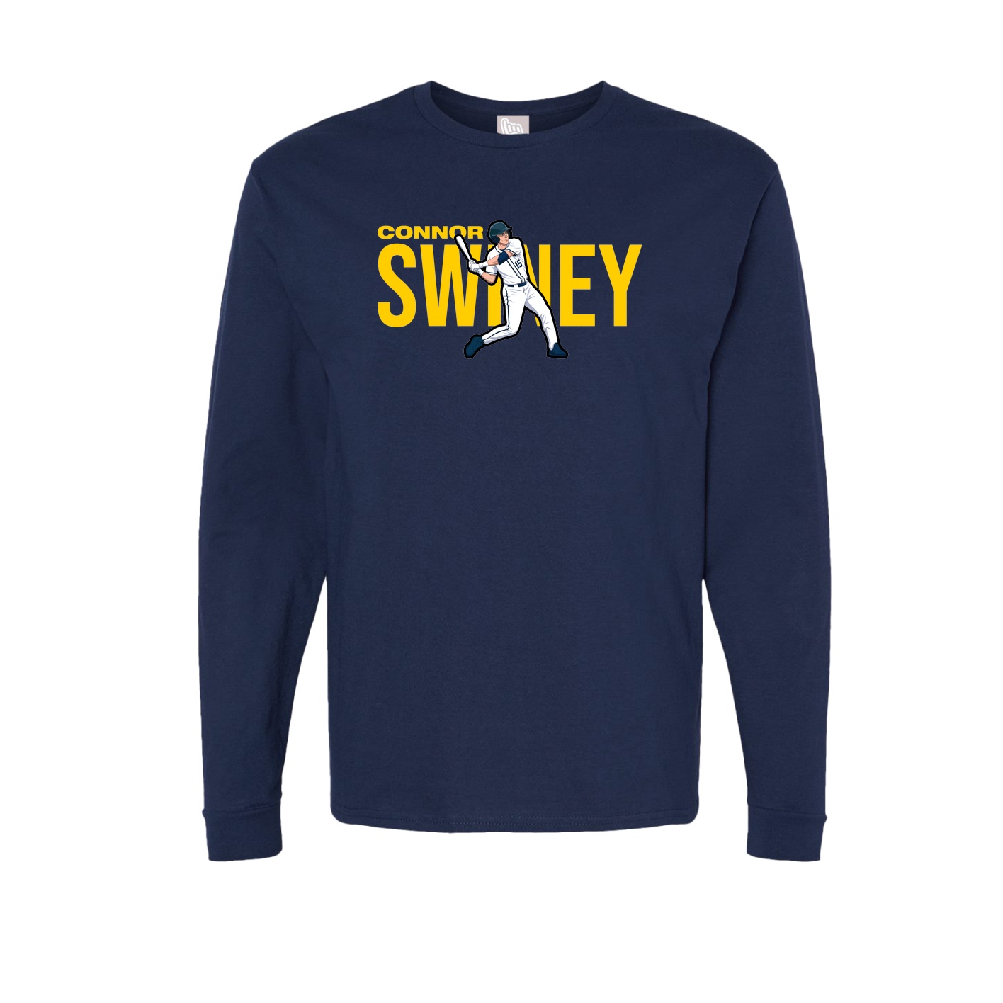 Long Sleeve Tee — Player Name in Navy