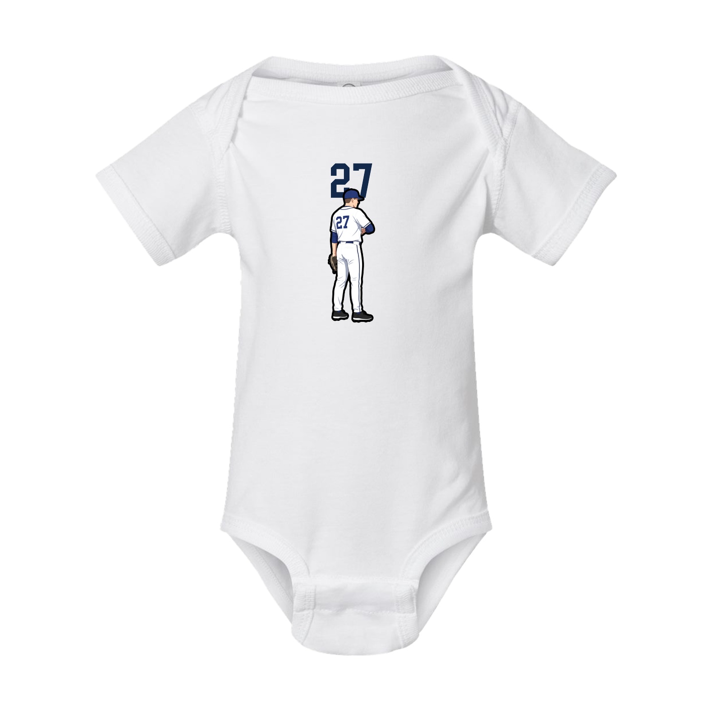 Baby Onesie — Number Top in White