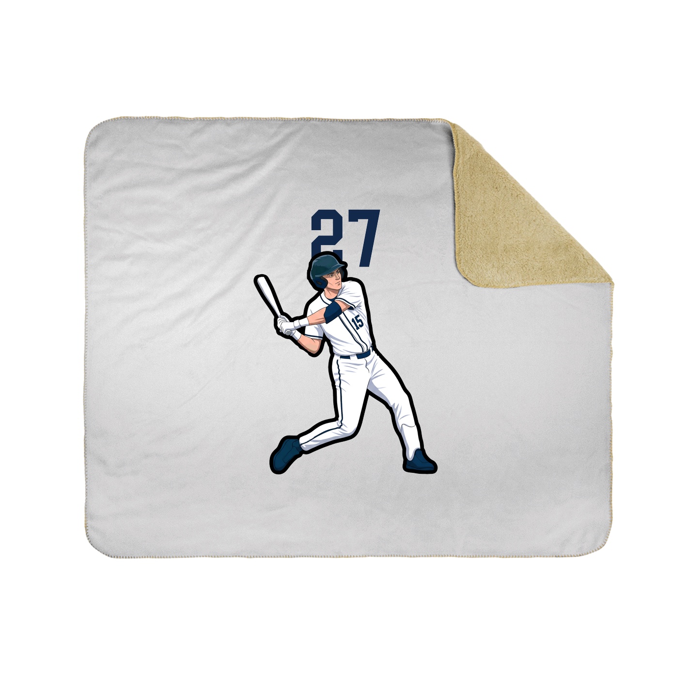 Throw Blanket — Number Top in White