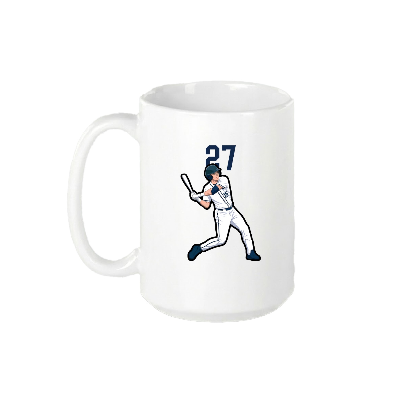15oz Coffee Mug — Number Top in White