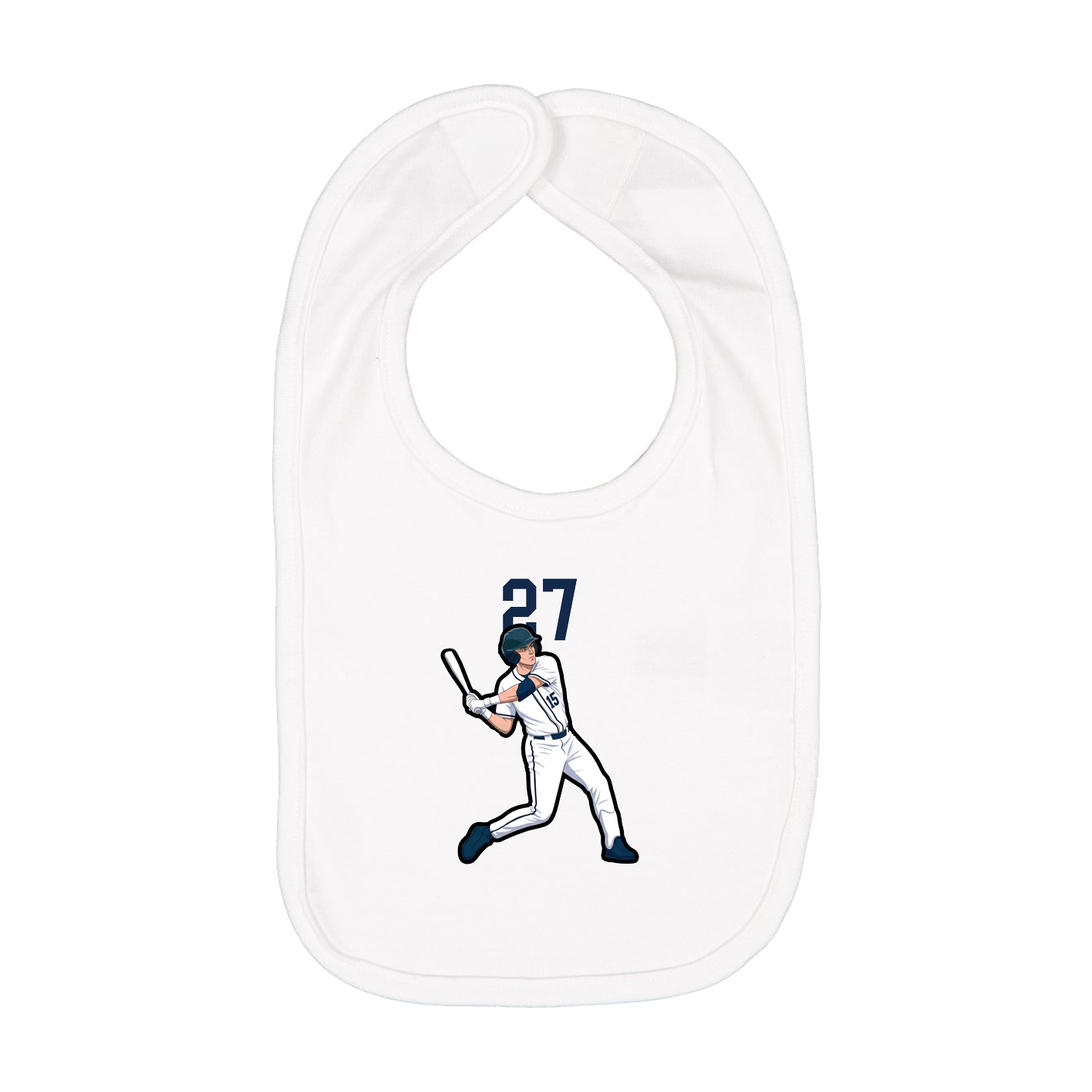 Infant Bib — Number Top in White