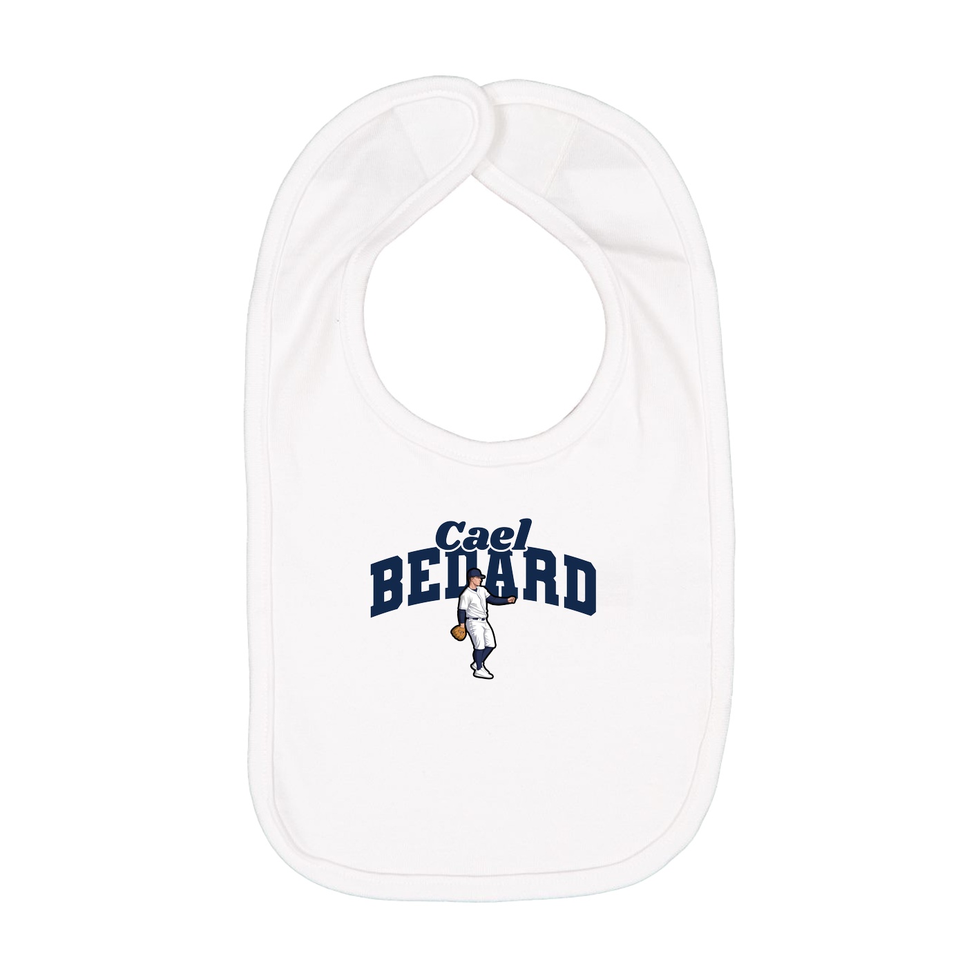 Infant Bib — Signature Arch in White