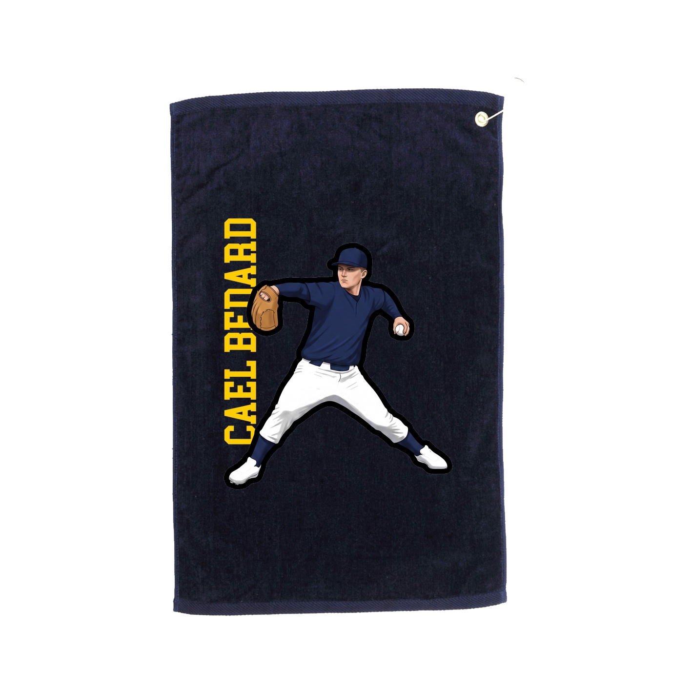 Golf Towel — Name Vertical in Navy
