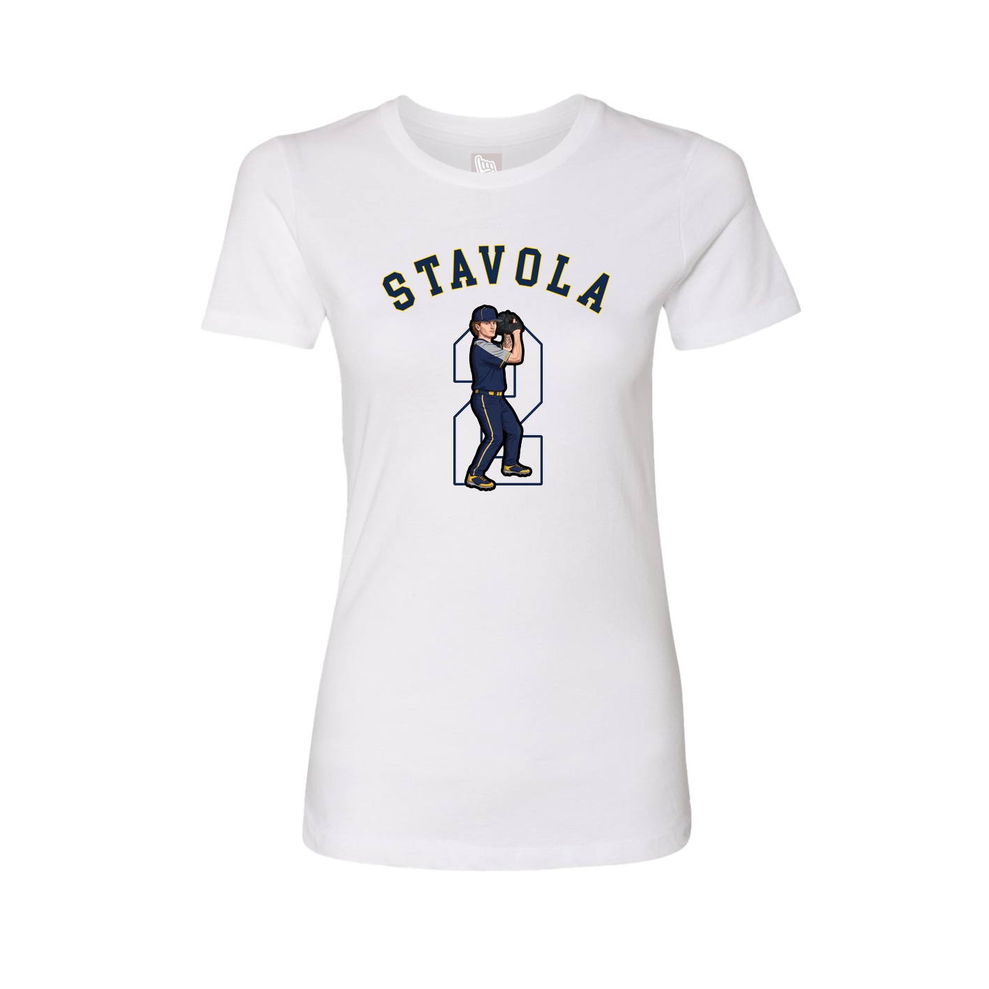 Fitted Women's Tee — Shirsey Arch in White