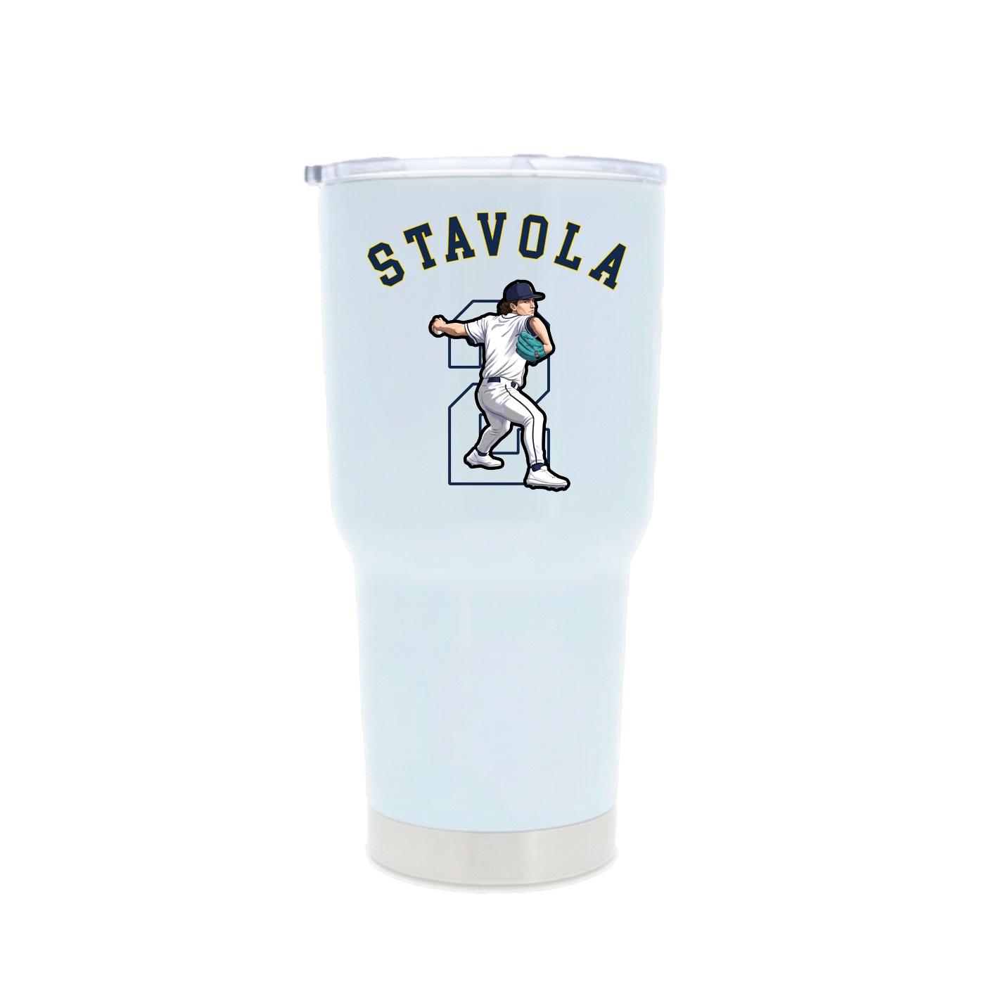 30oz Stainless Steel Tumbler — Shirsey Arch in White