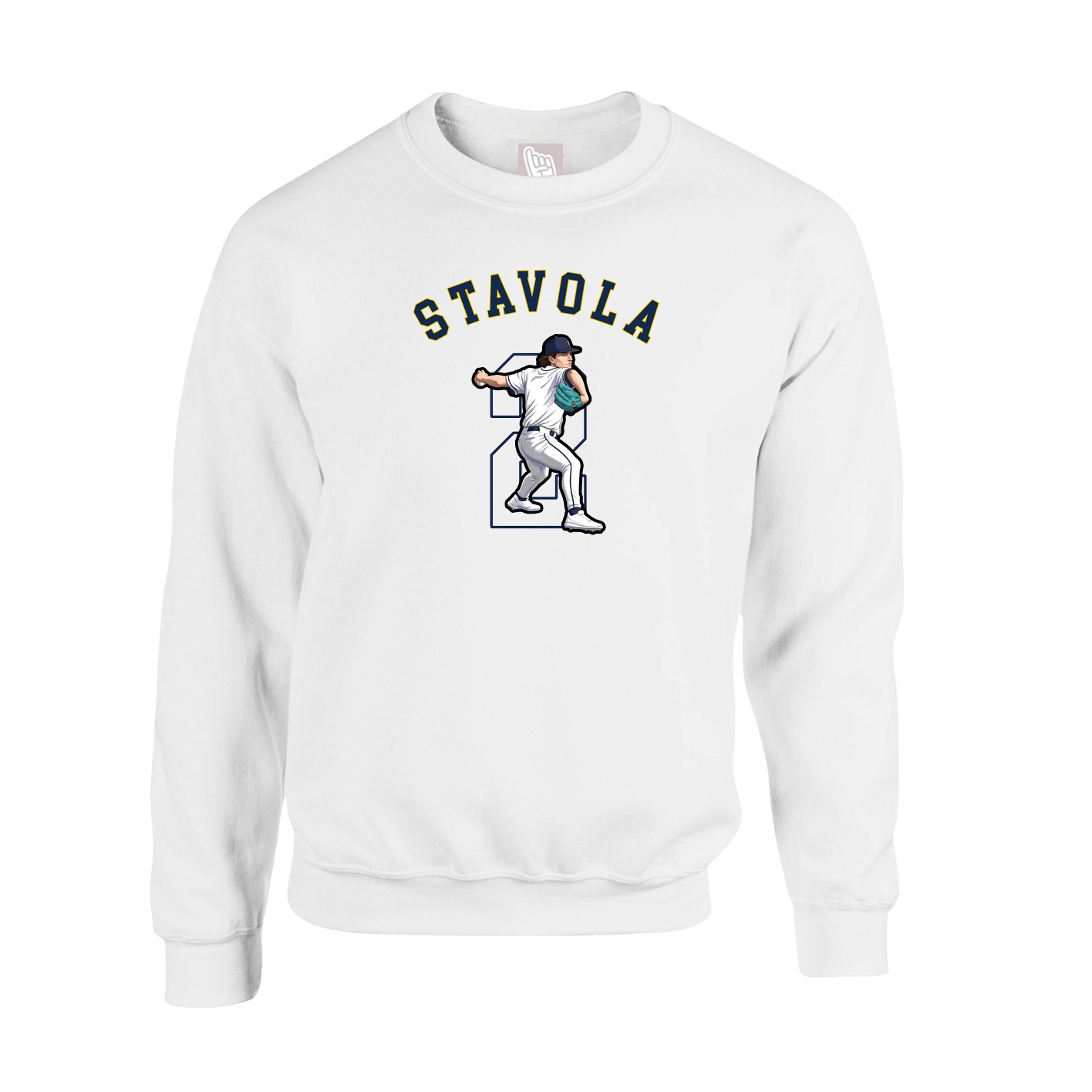 Fleece Crew — Shirsey Arch in White