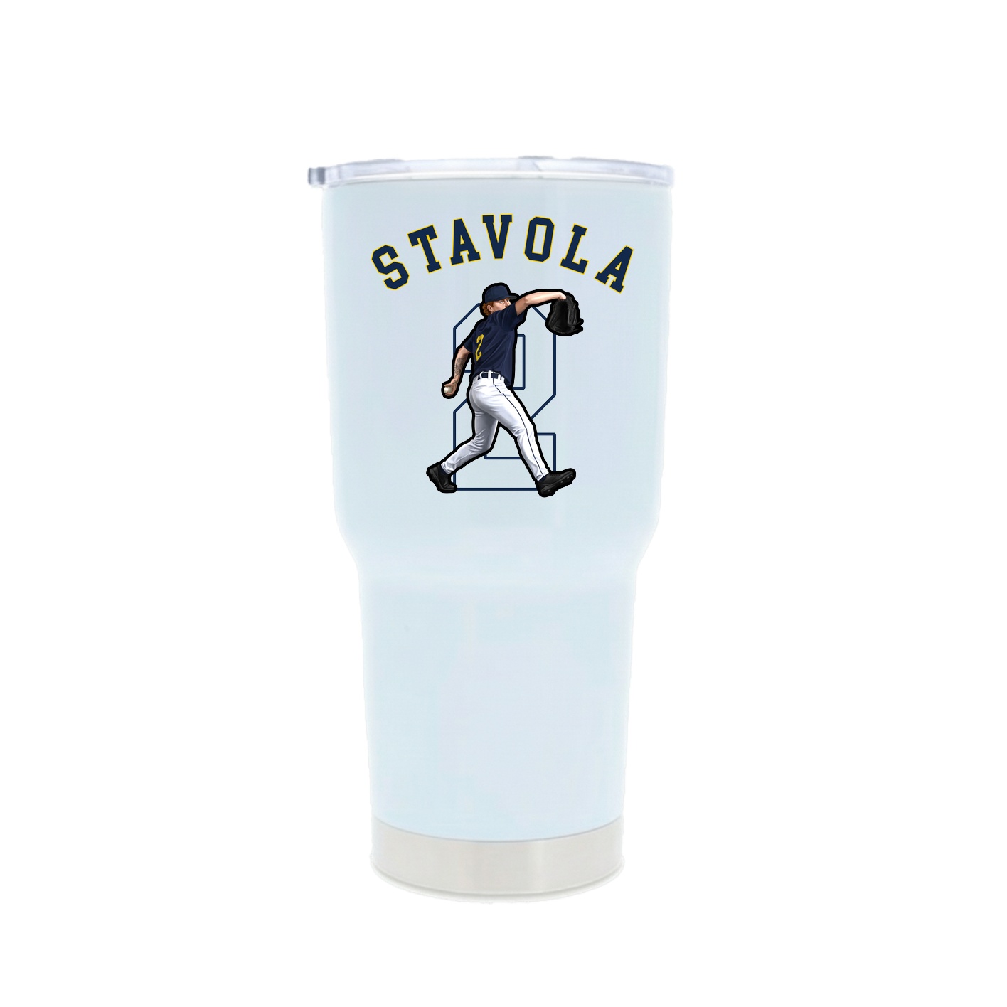 30oz Stainless Steel Tumbler — Shirsey Arch in White