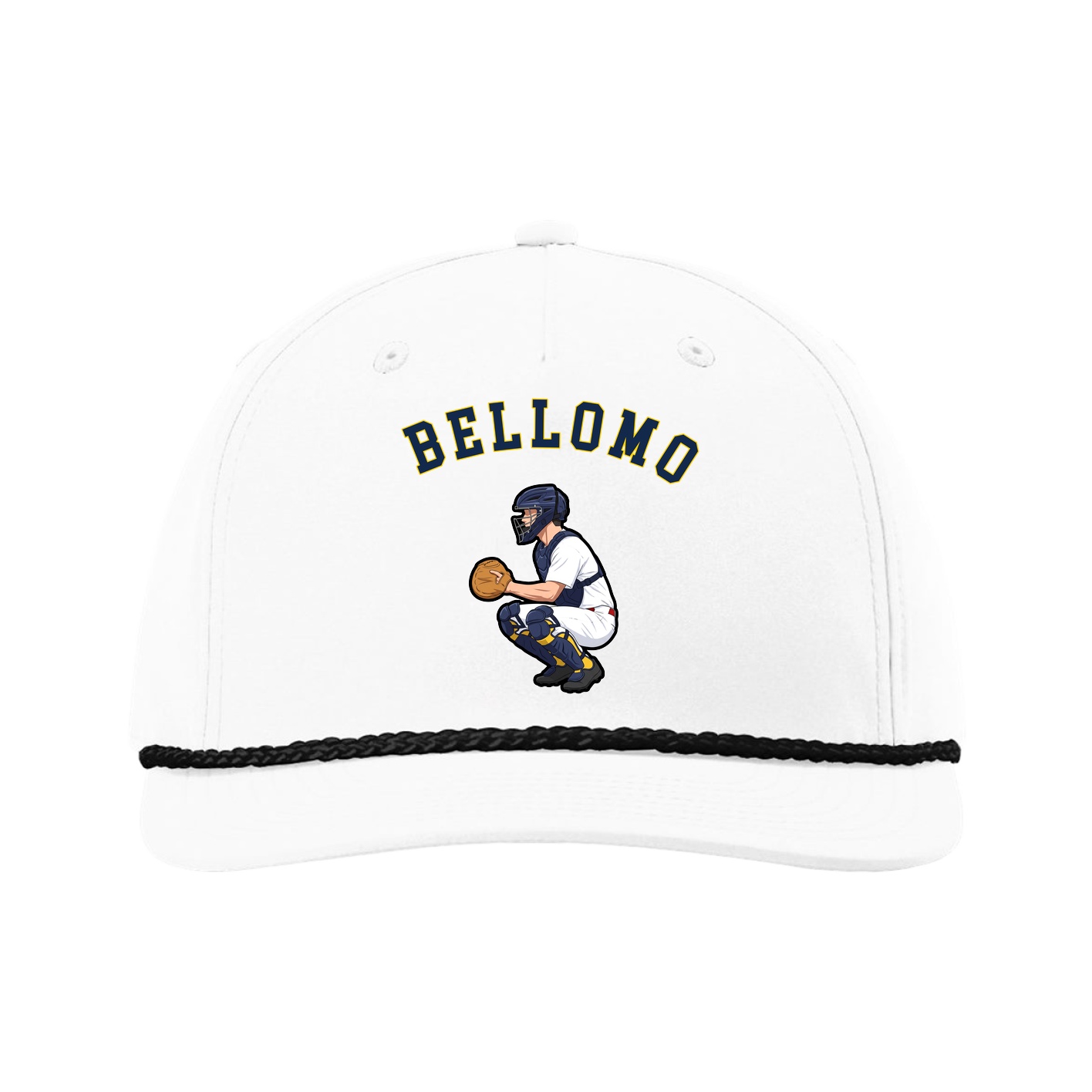 Five-Panel Classic Rope Cap — Shirsey Arch in White