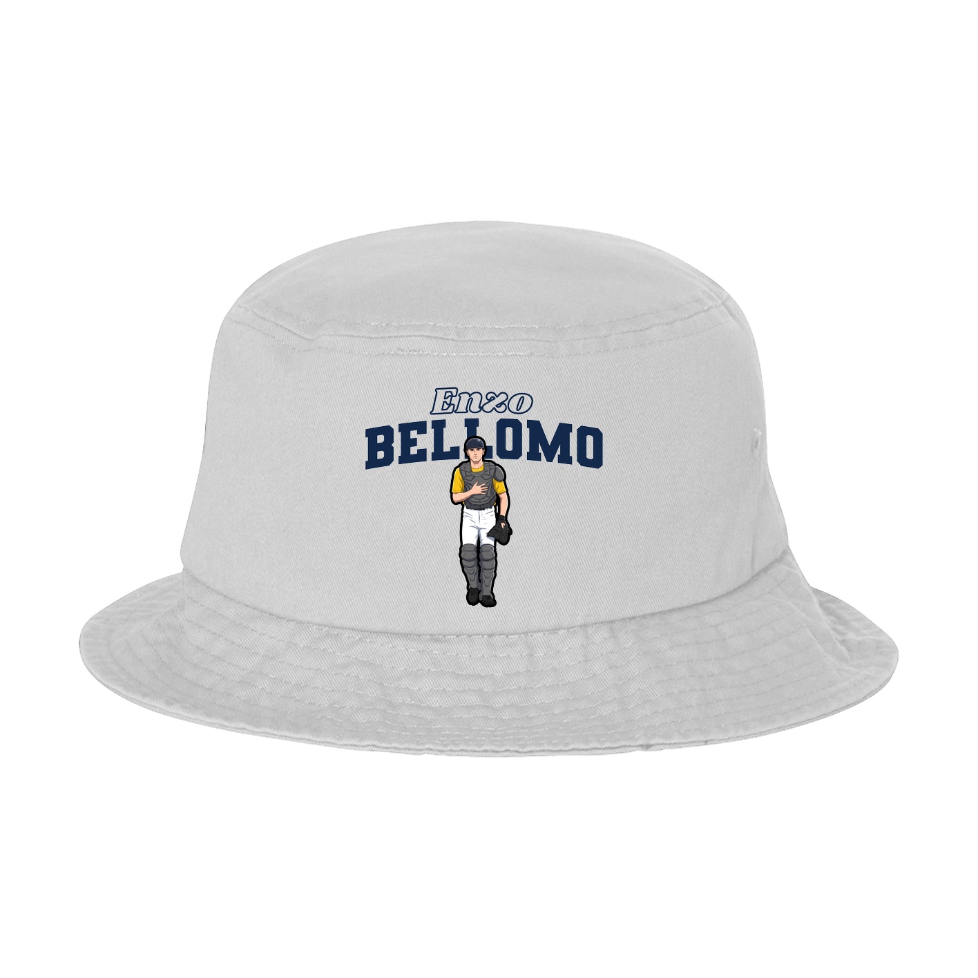 Bucket Cap — Name Arch in White