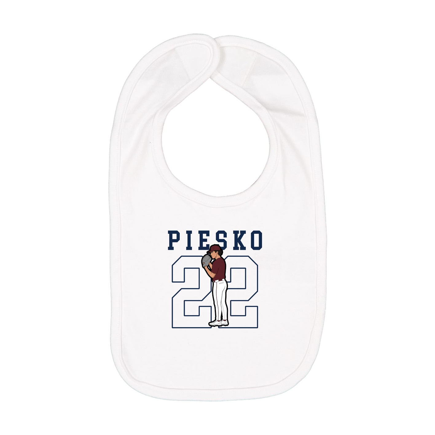 Infant Bib — Shirsey in White