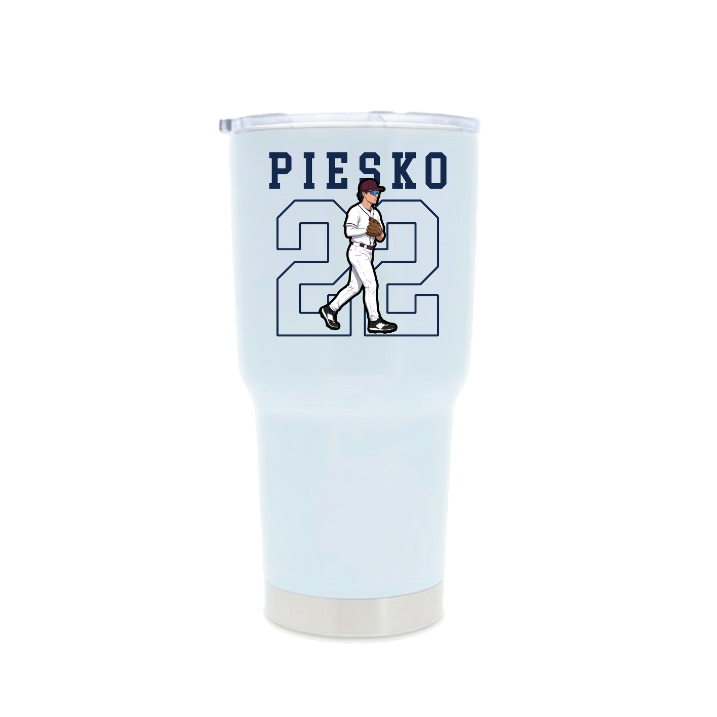 30oz Stainless Steel Tumbler — Shirsey in White