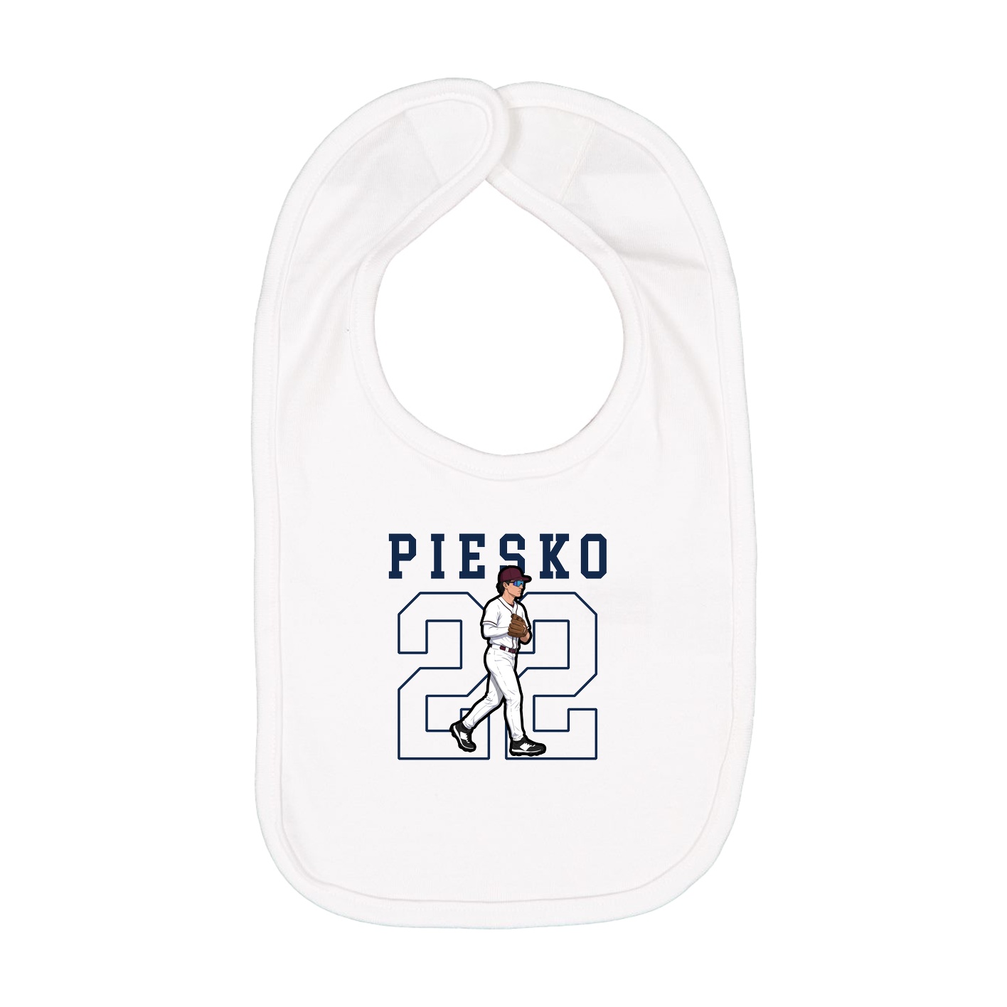 Infant Bib — Shirsey in White