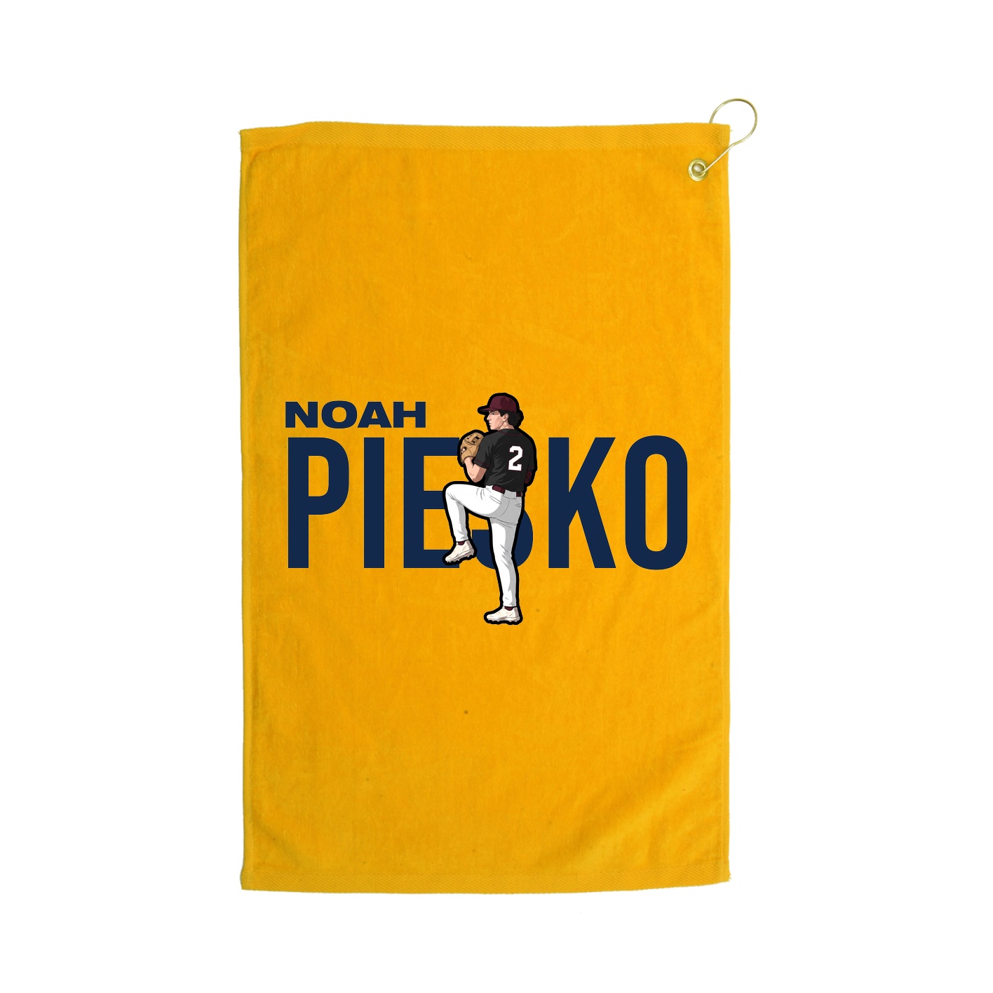 Golf Towel — Player Name in Gold
