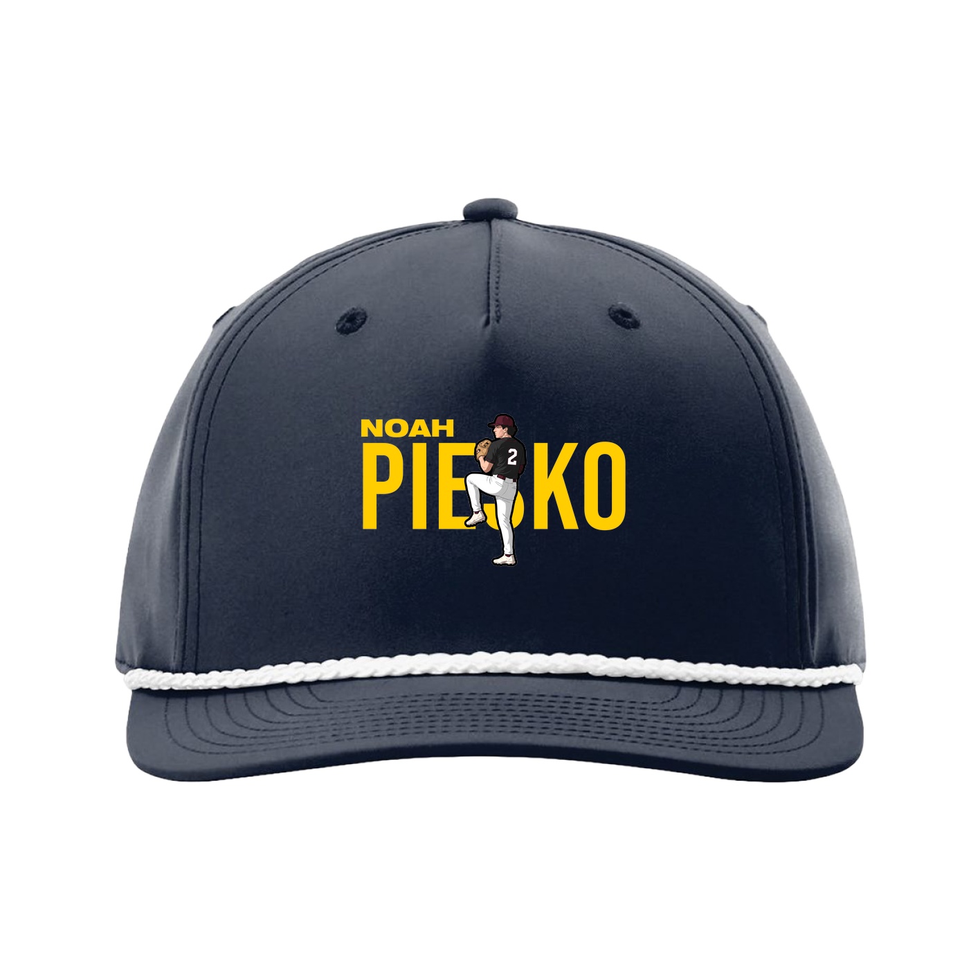 Five-Panel Classic Rope Cap — Player Name in Navy
