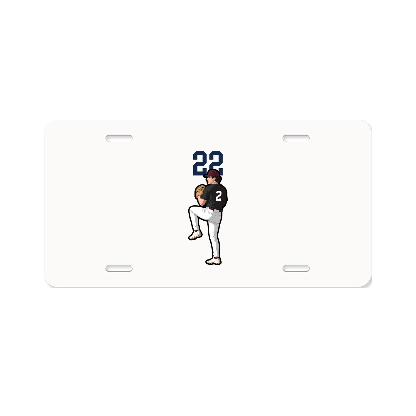 License Plate — Number Top in Classic