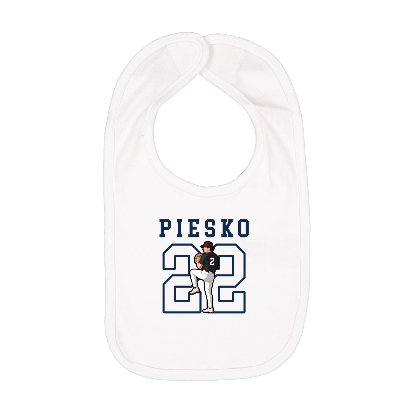 Infant Bib — Shirsey in White