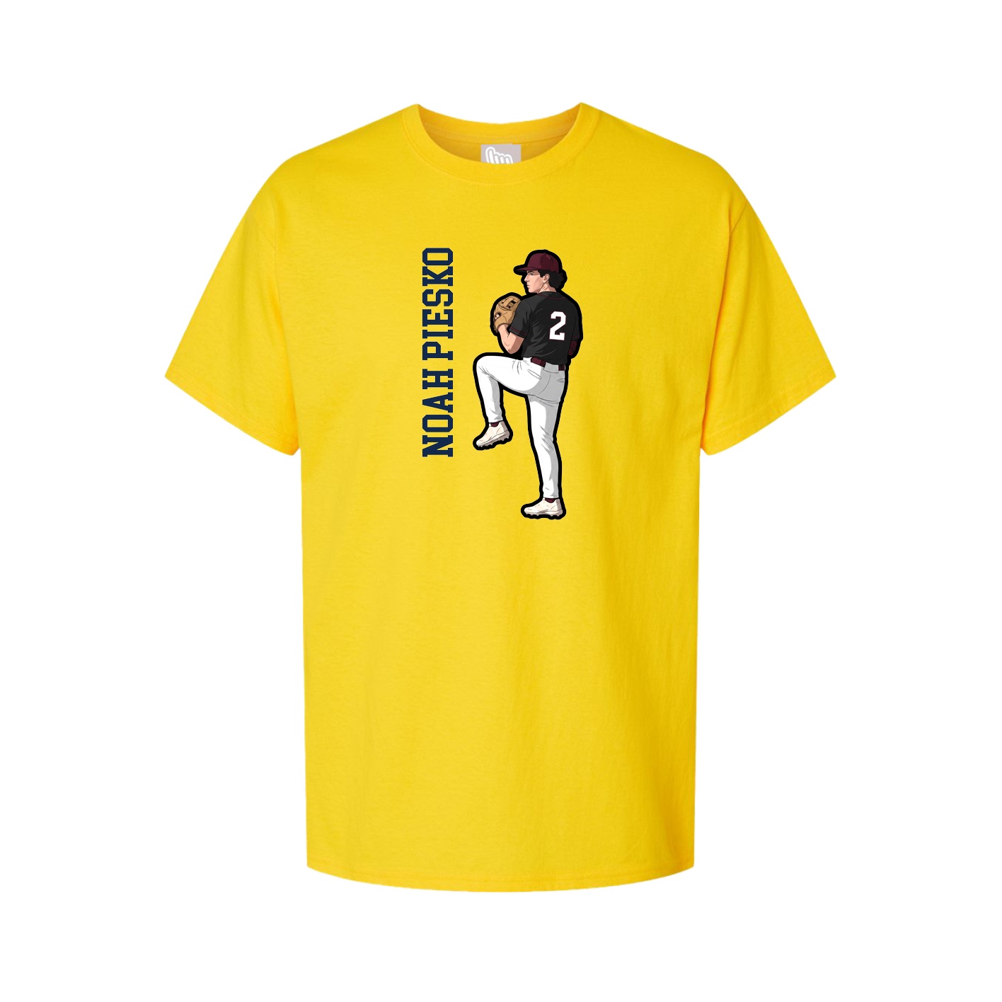 Tee — Name Vertical in Gold
