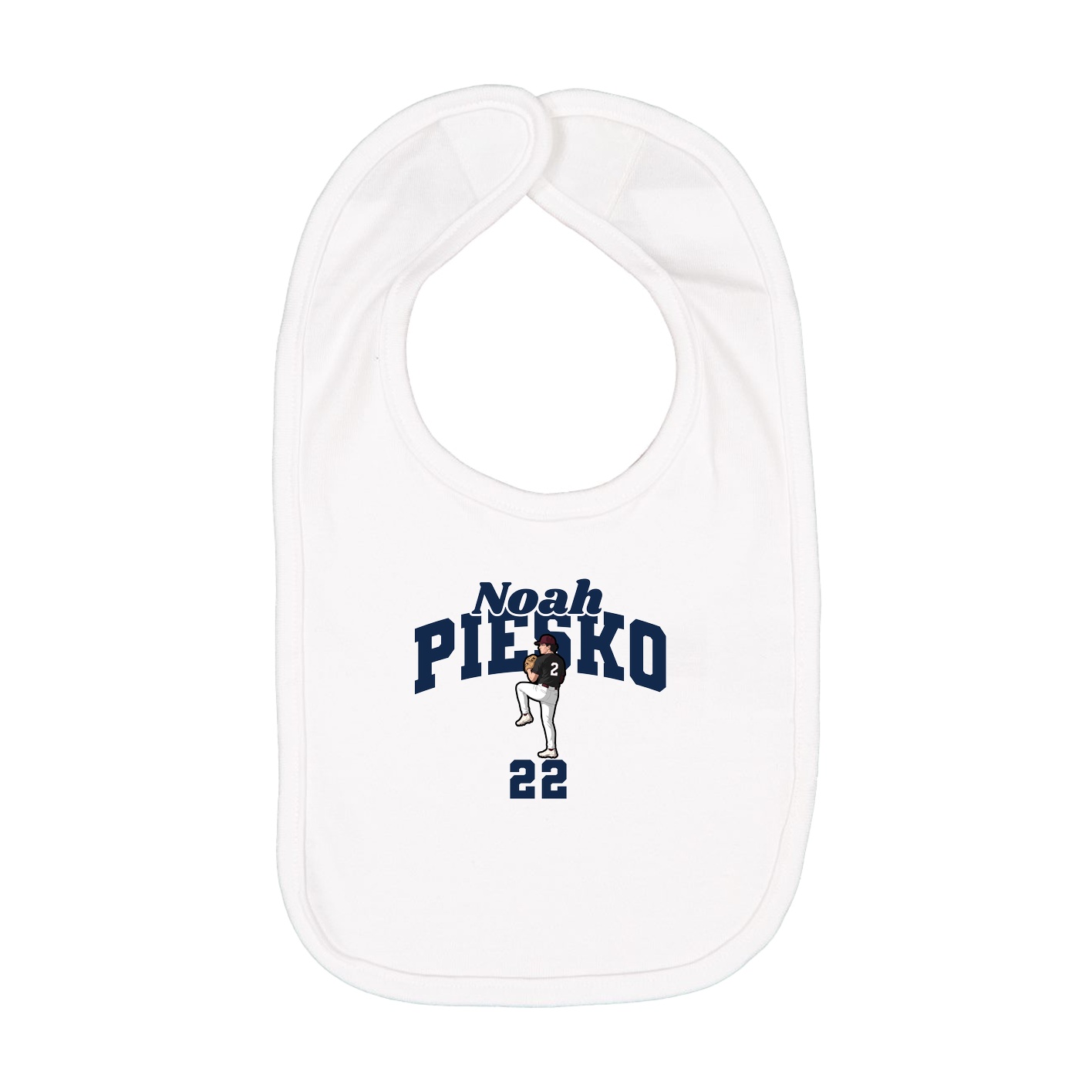 Infant Bib — Signature Arch in White