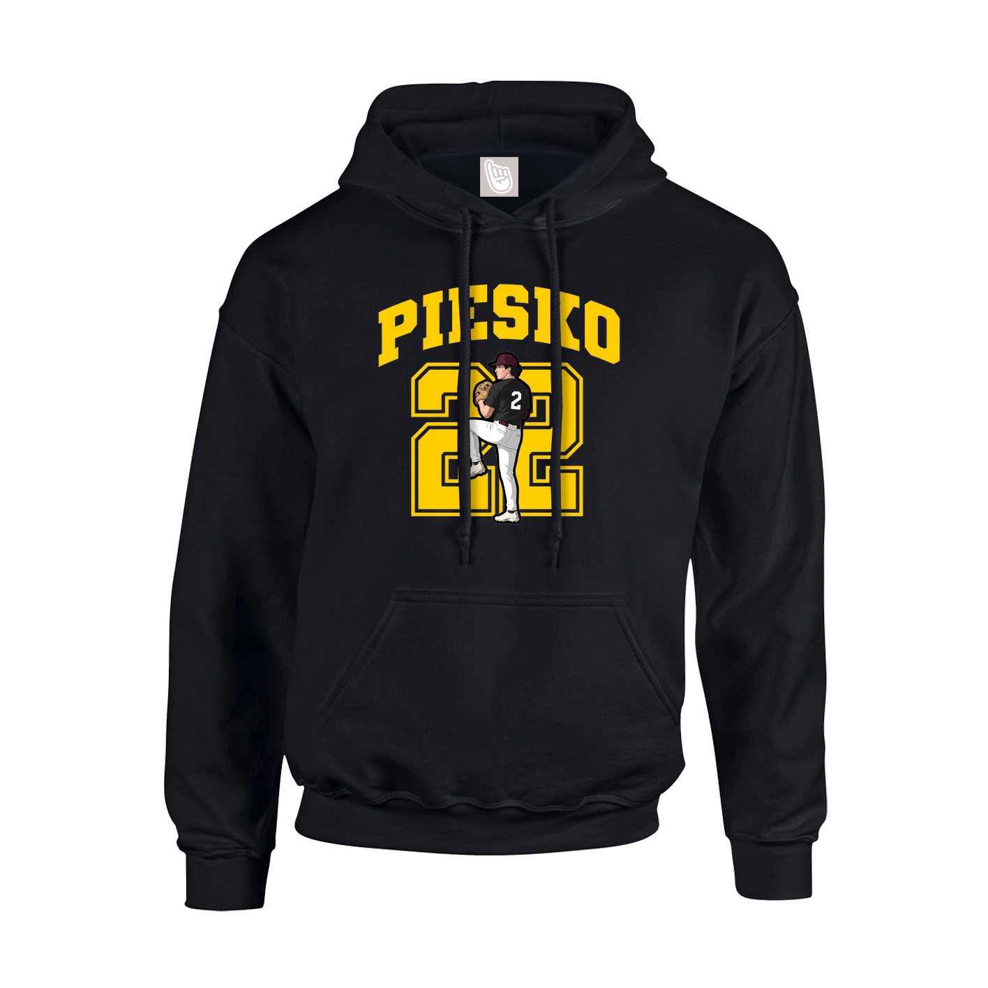 Youth Hoodie — Number in Black