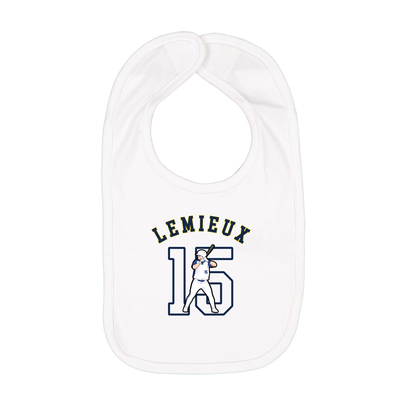 Infant Bib — Shirsey Arch in White