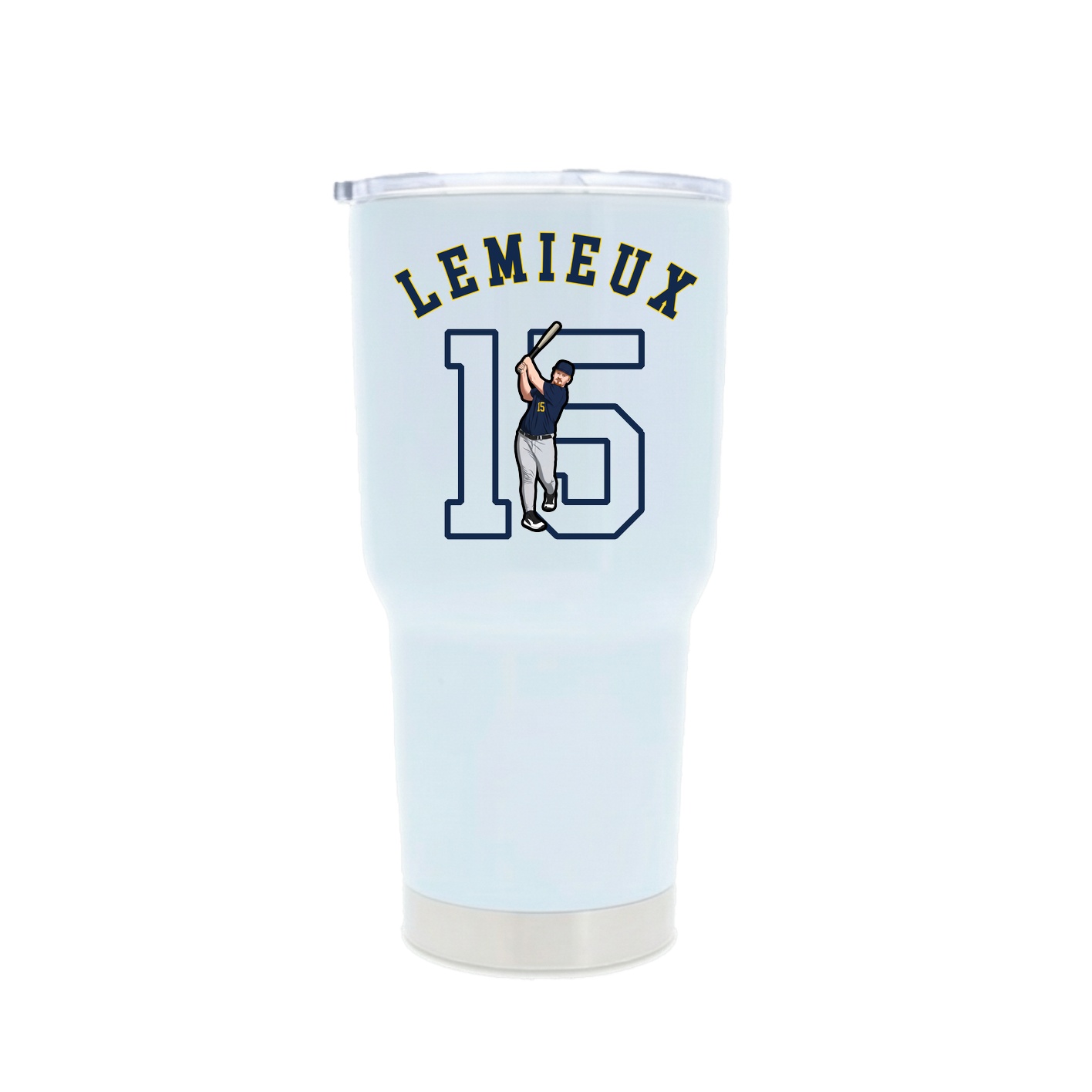 30oz Stainless Steel Tumbler — Shirsey Arch in White