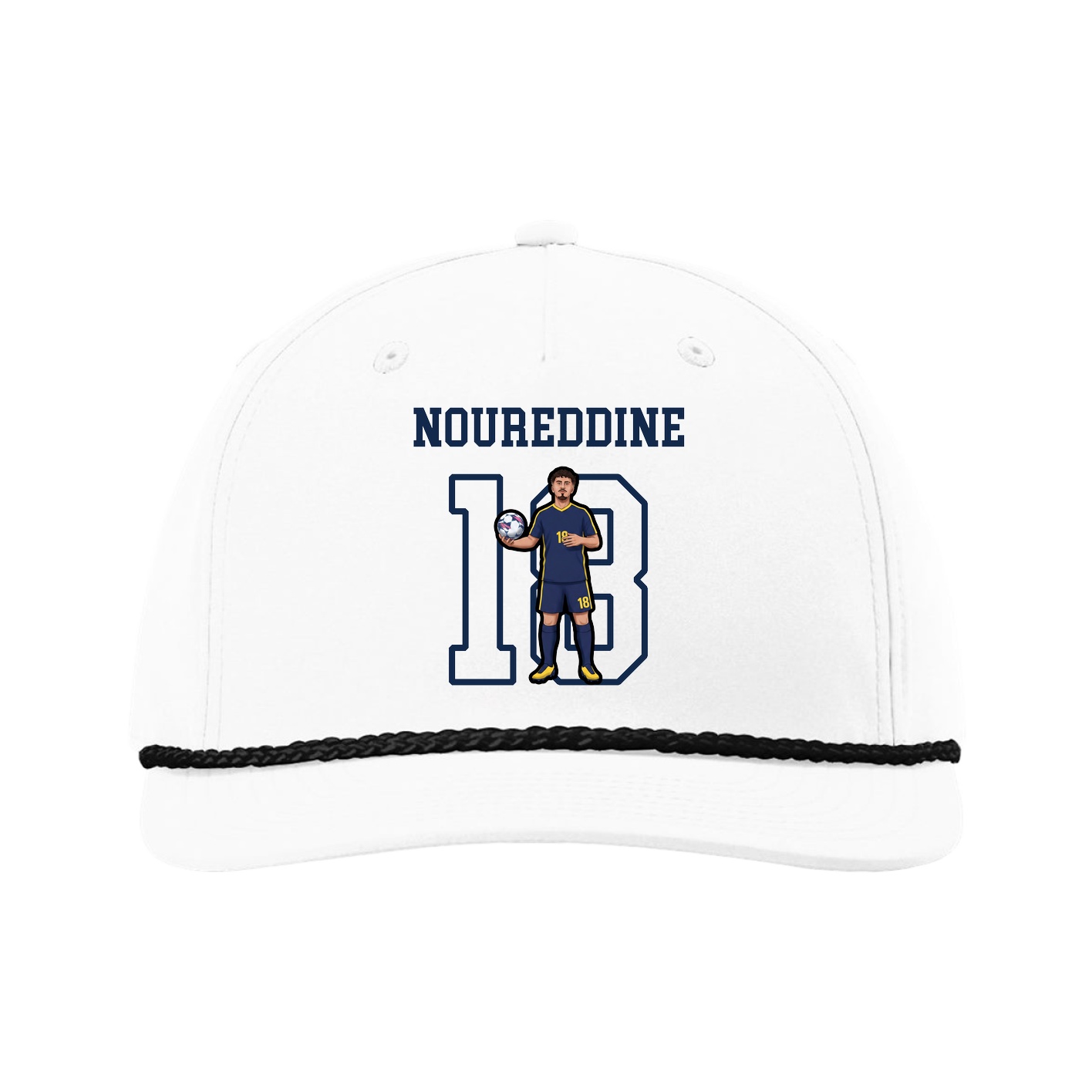 Five-Panel Classic Rope Cap — Shirsey in White