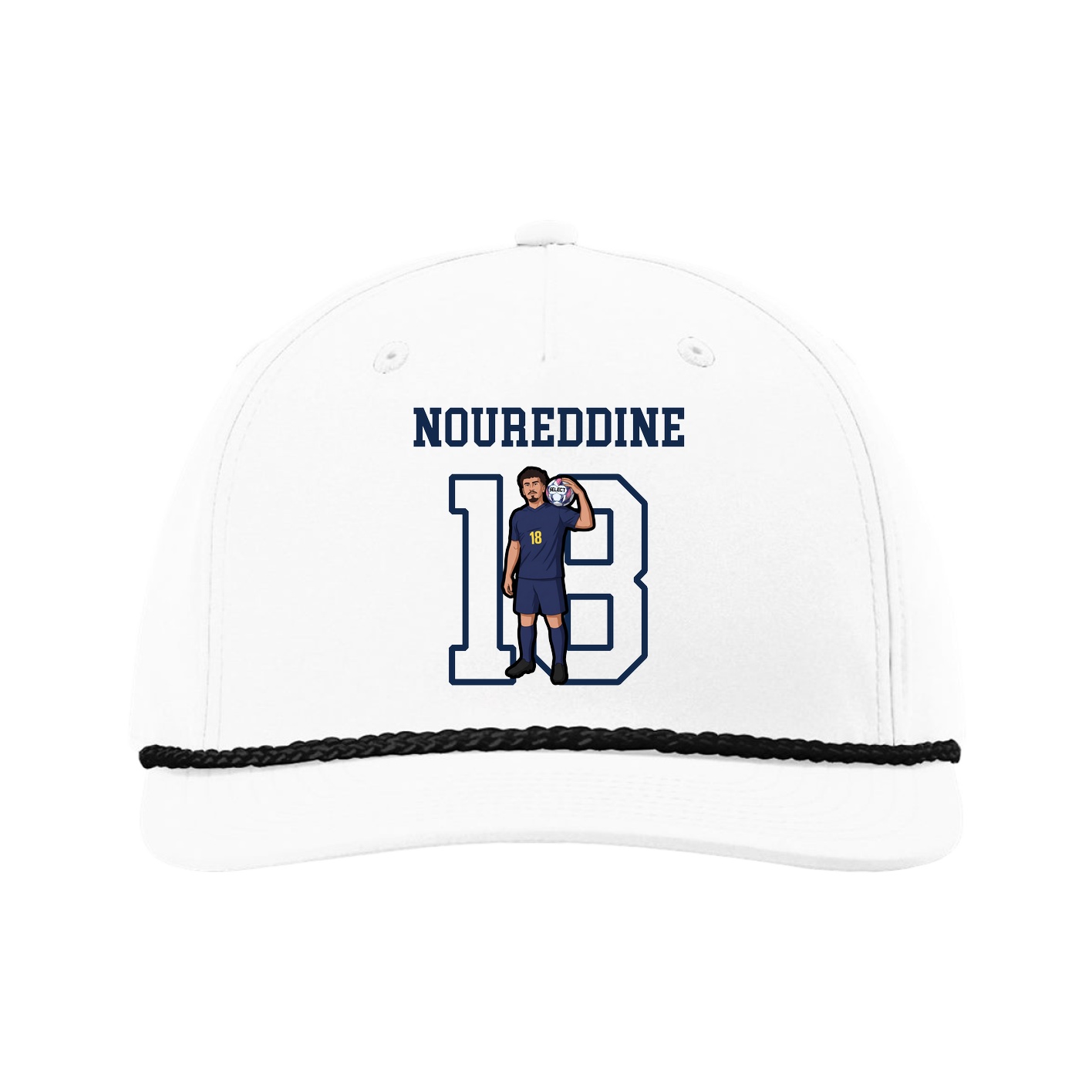 Five-Panel Classic Rope Cap — Shirsey in White