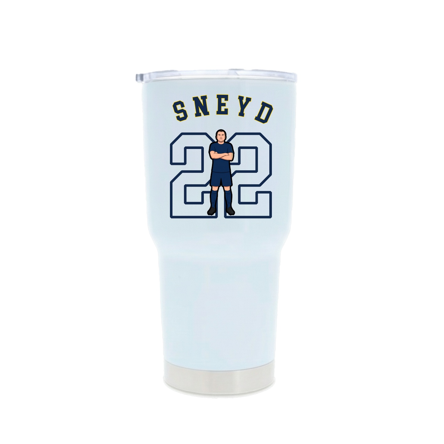 30oz Stainless Steel Tumbler — Shirsey Arch in White