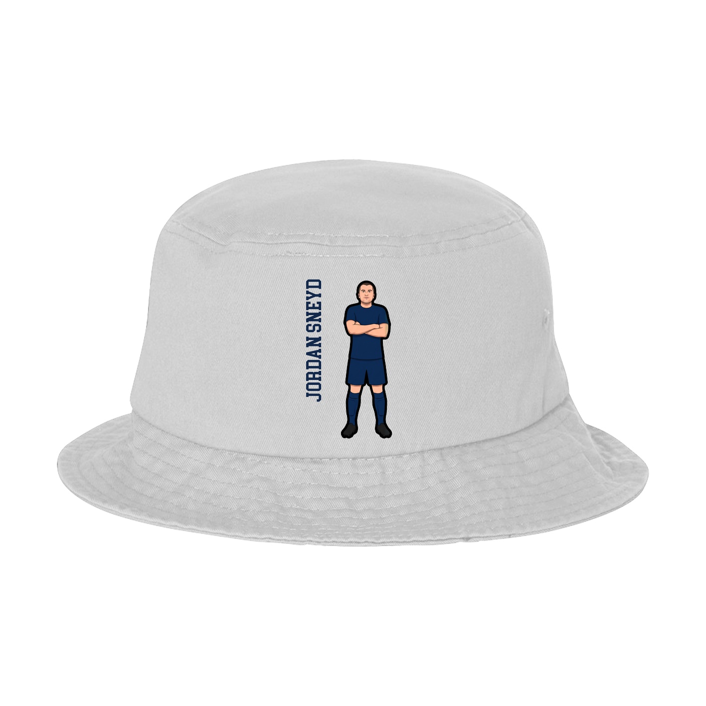Bucket Cap — Name Vertical in White