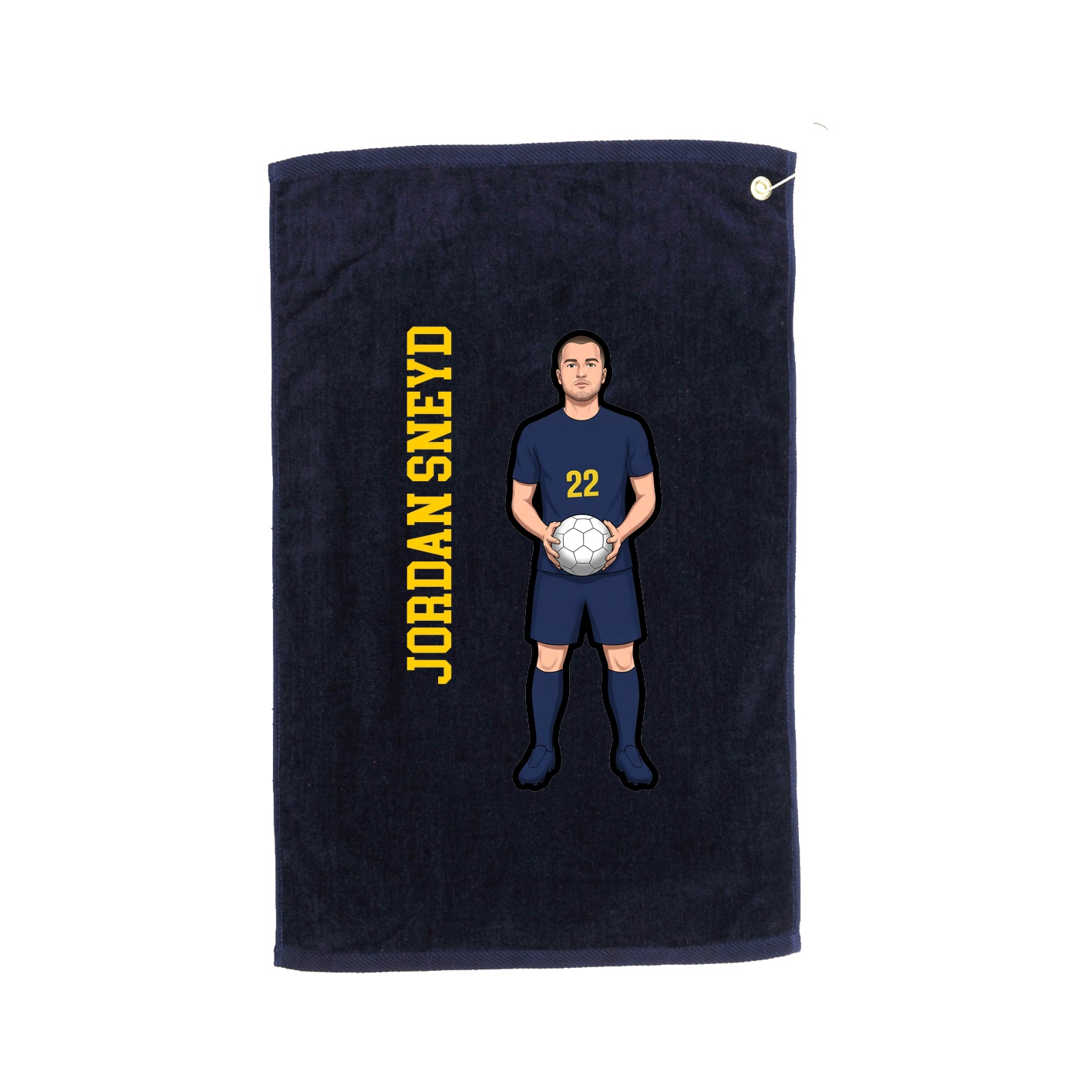 Golf Towel — Name Vertical in Navy