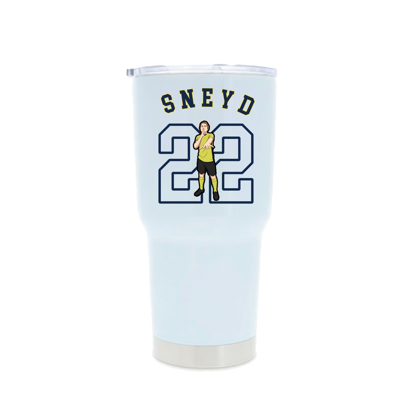 30oz Stainless Steel Tumbler — Shirsey Arch in White