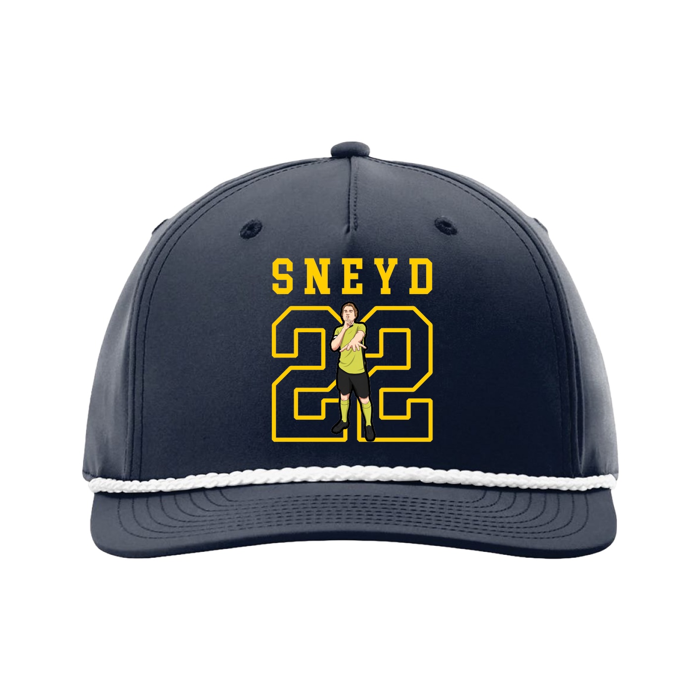 Five-Panel Classic Rope Cap — Shirsey in Navy