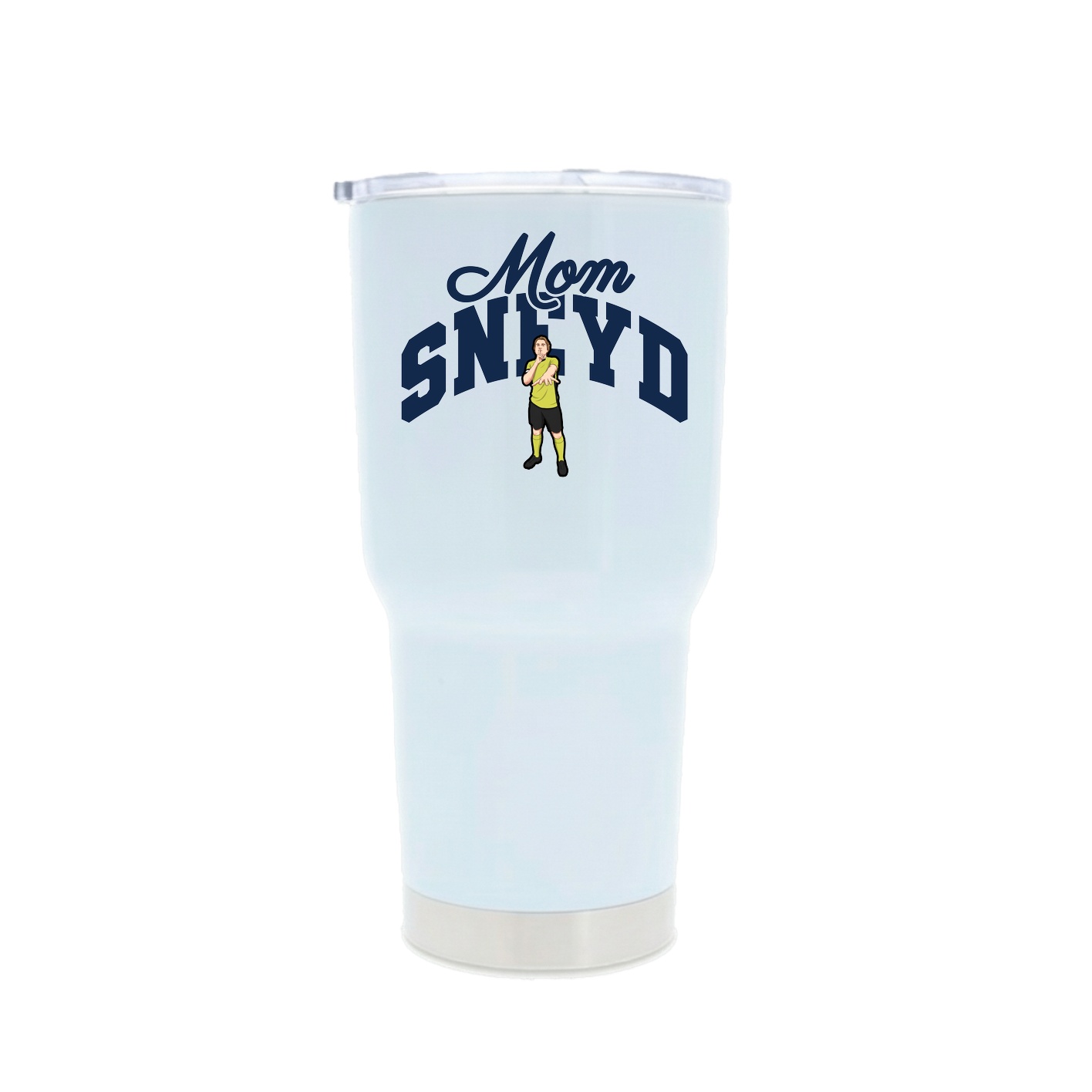 30oz Stainless Steel Tumbler — Mothers Day Arch in White
