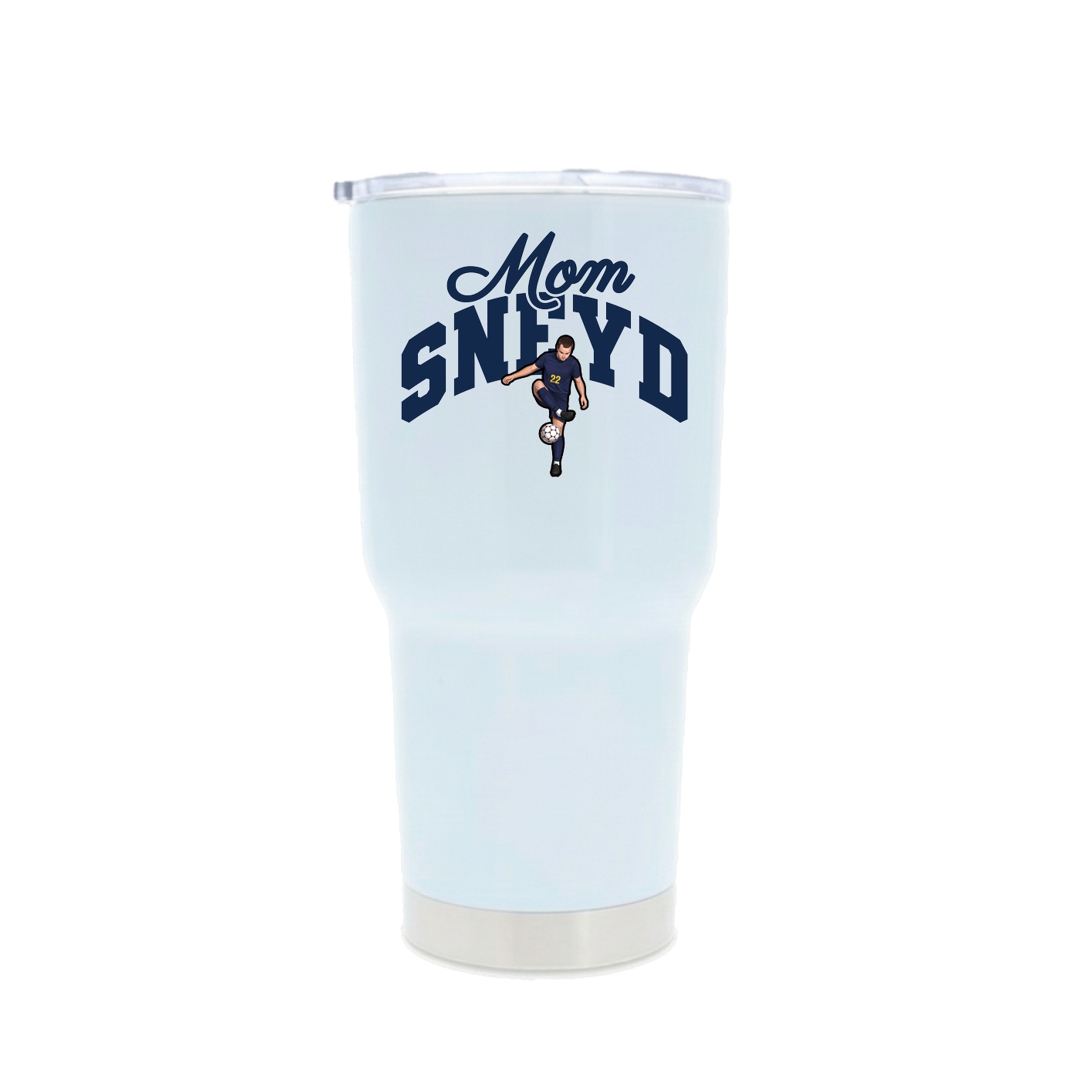 30oz Stainless Steel Tumbler — Mothers Day Arch in White