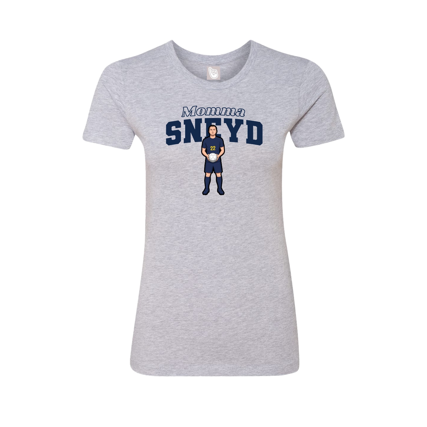 Womens Tee — Mothers Day Block in Grey