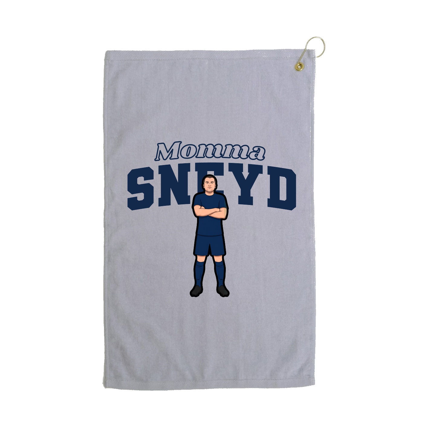 Golf Towel — Mothers Day Block in Grey