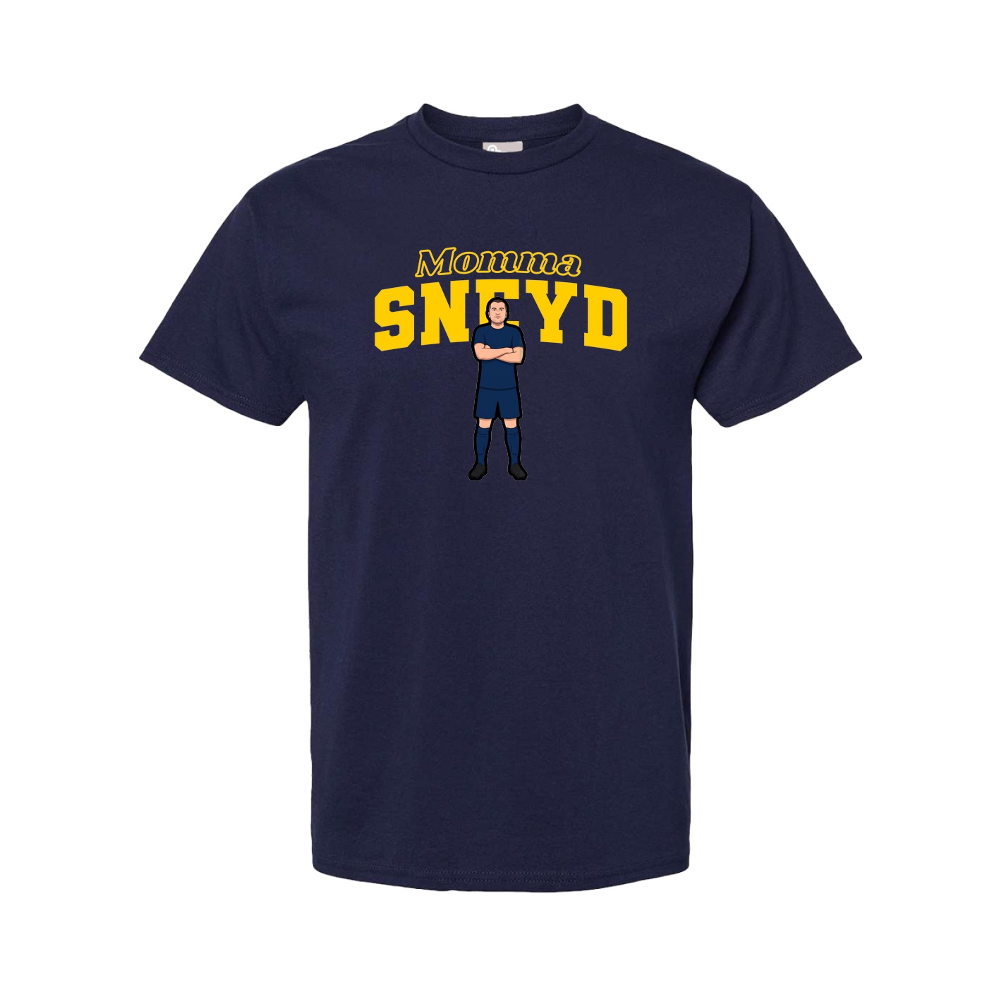 Youth Tee — Mothers Day Block in Navy