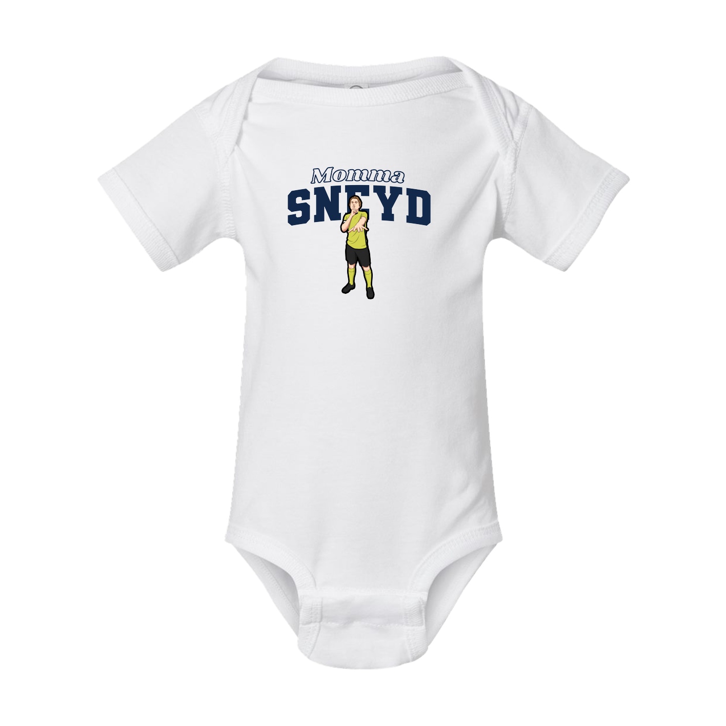 Baby Onesie — Mothers Day Block in White