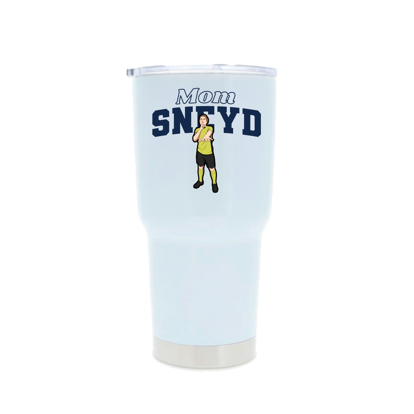 30oz Stainless Steel Tumbler — Mothers Day Block in White