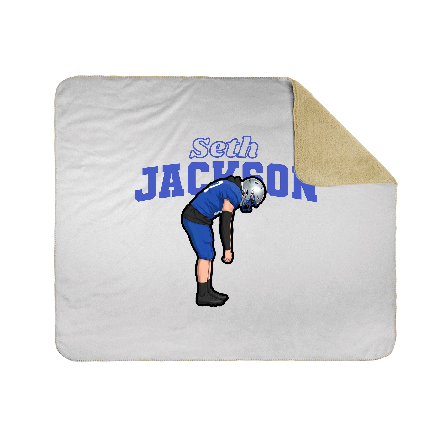 Throw Blanket — Name Arch in White
