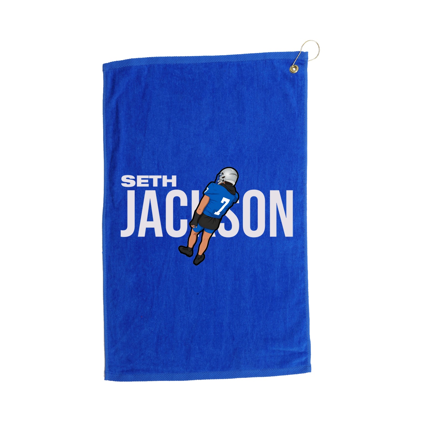 Golf Towel — Player Name in Royal