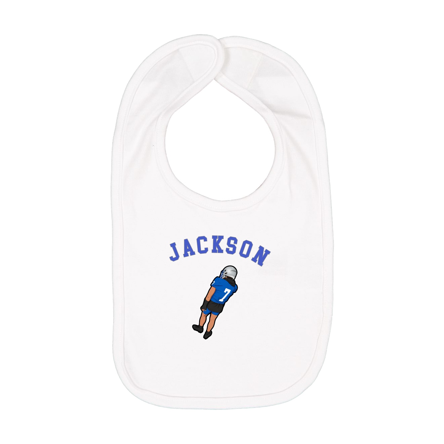 Infant Bib — Shirsey Arch in White
