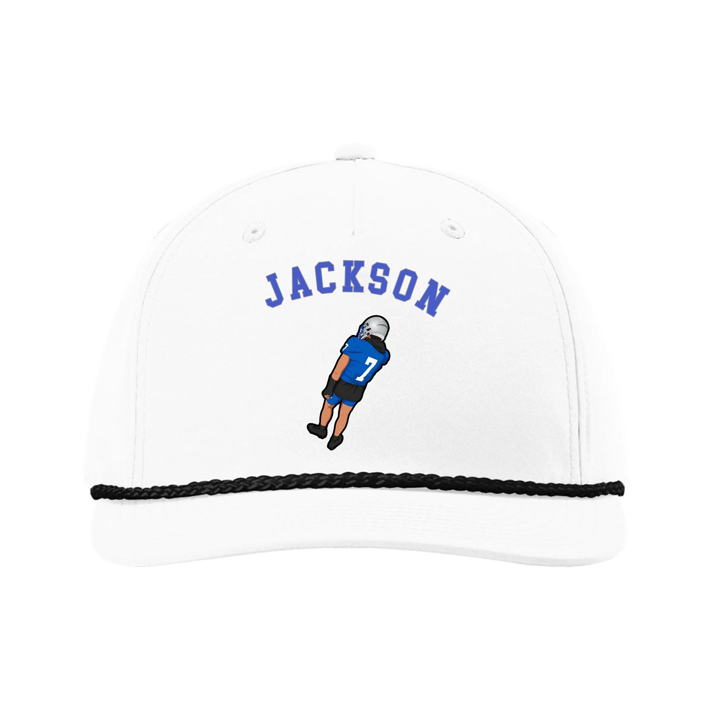Five-Panel Classic Rope Cap — Shirsey Arch in White