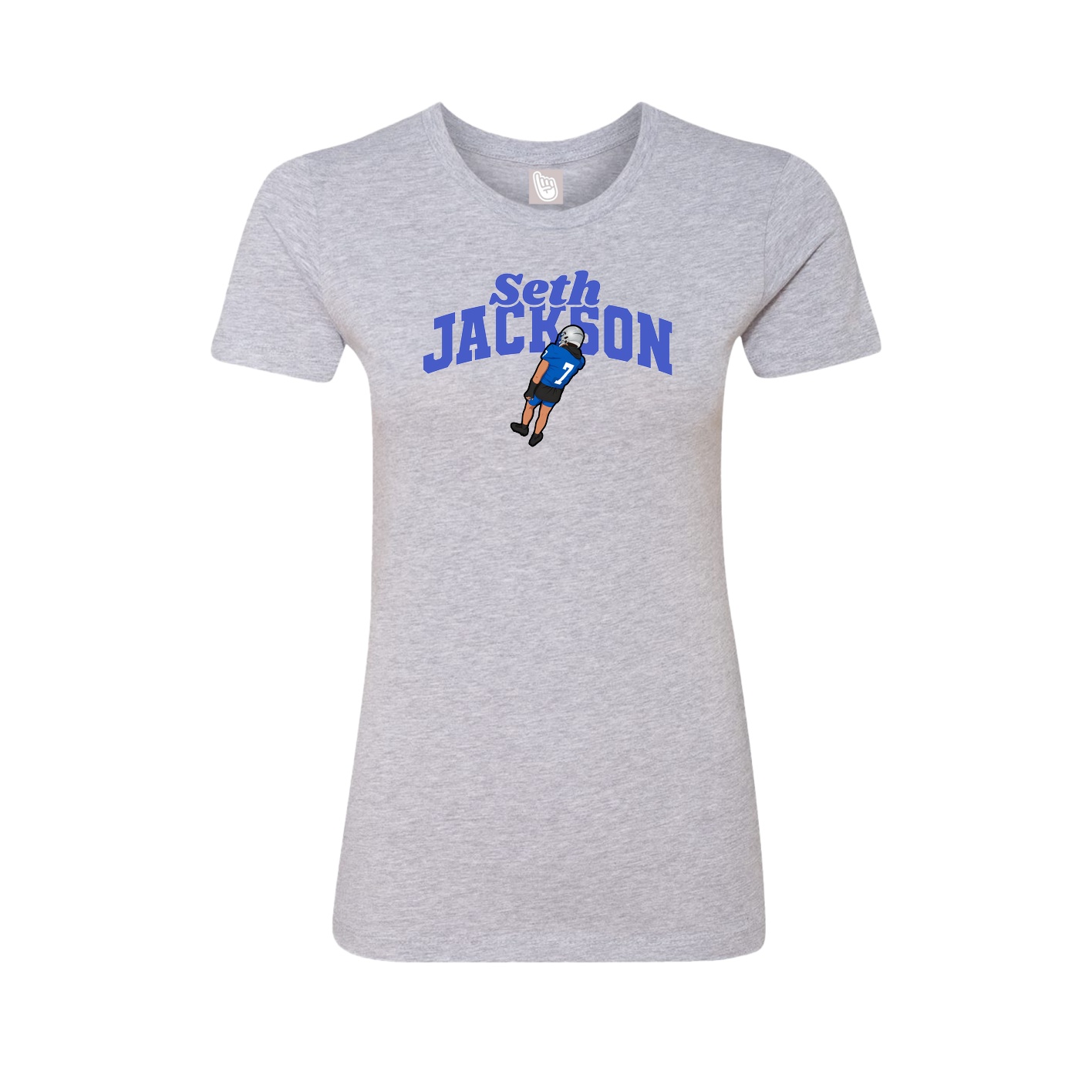Fitted Women's Tee — Signature Arch in Grey