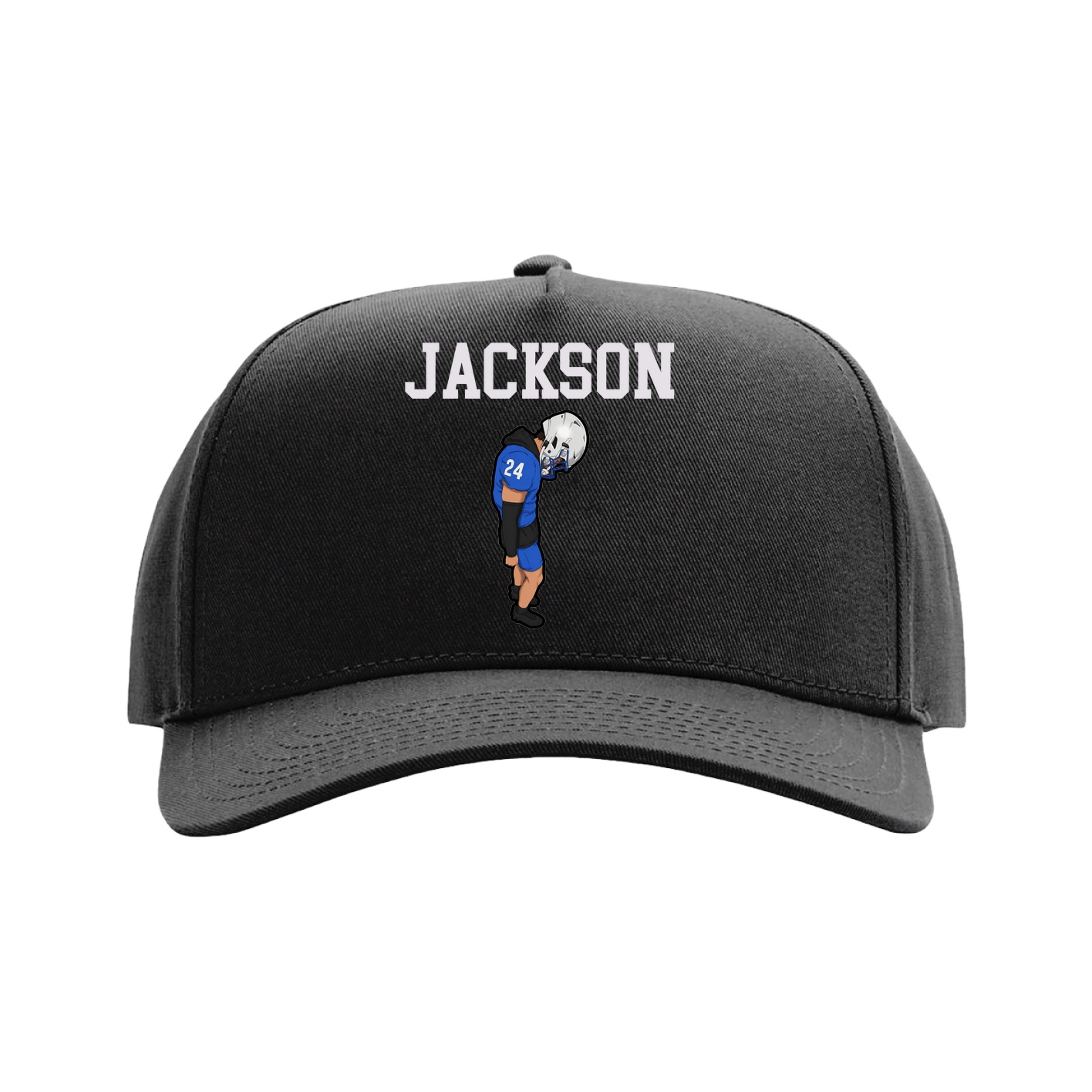 Full Fabric Five-Panel Champ Cap — Shirsey in Black