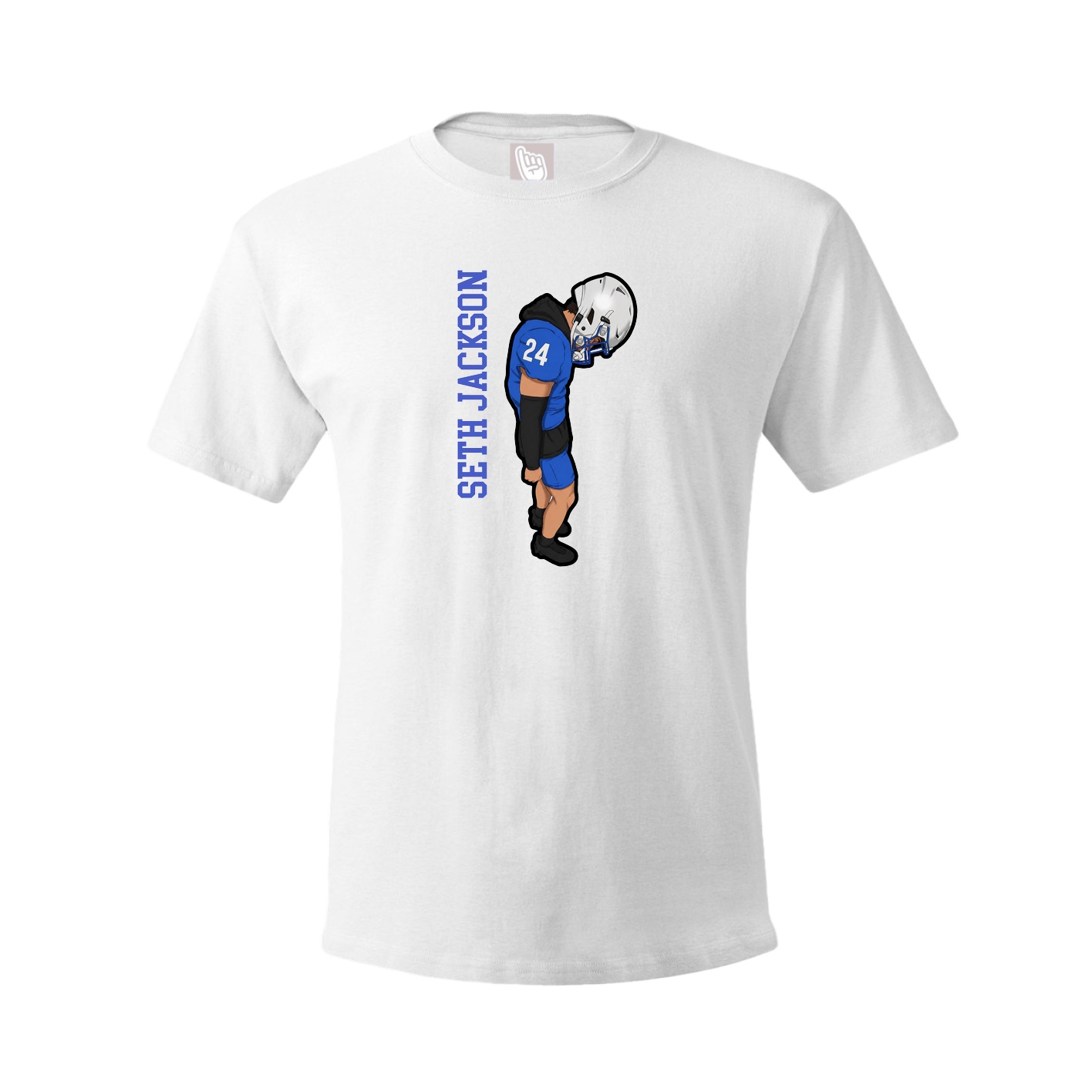 Tee — Name Vertical in White