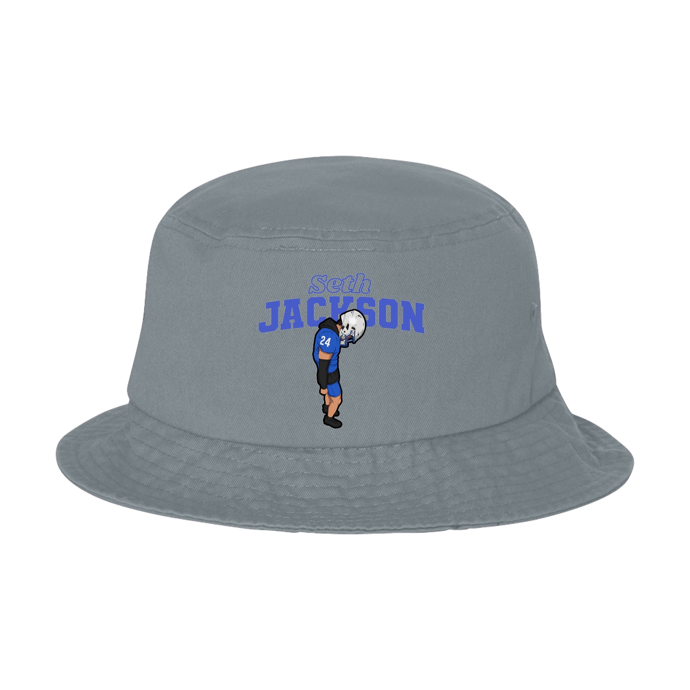 Bucket Cap — Name Arch in Grey